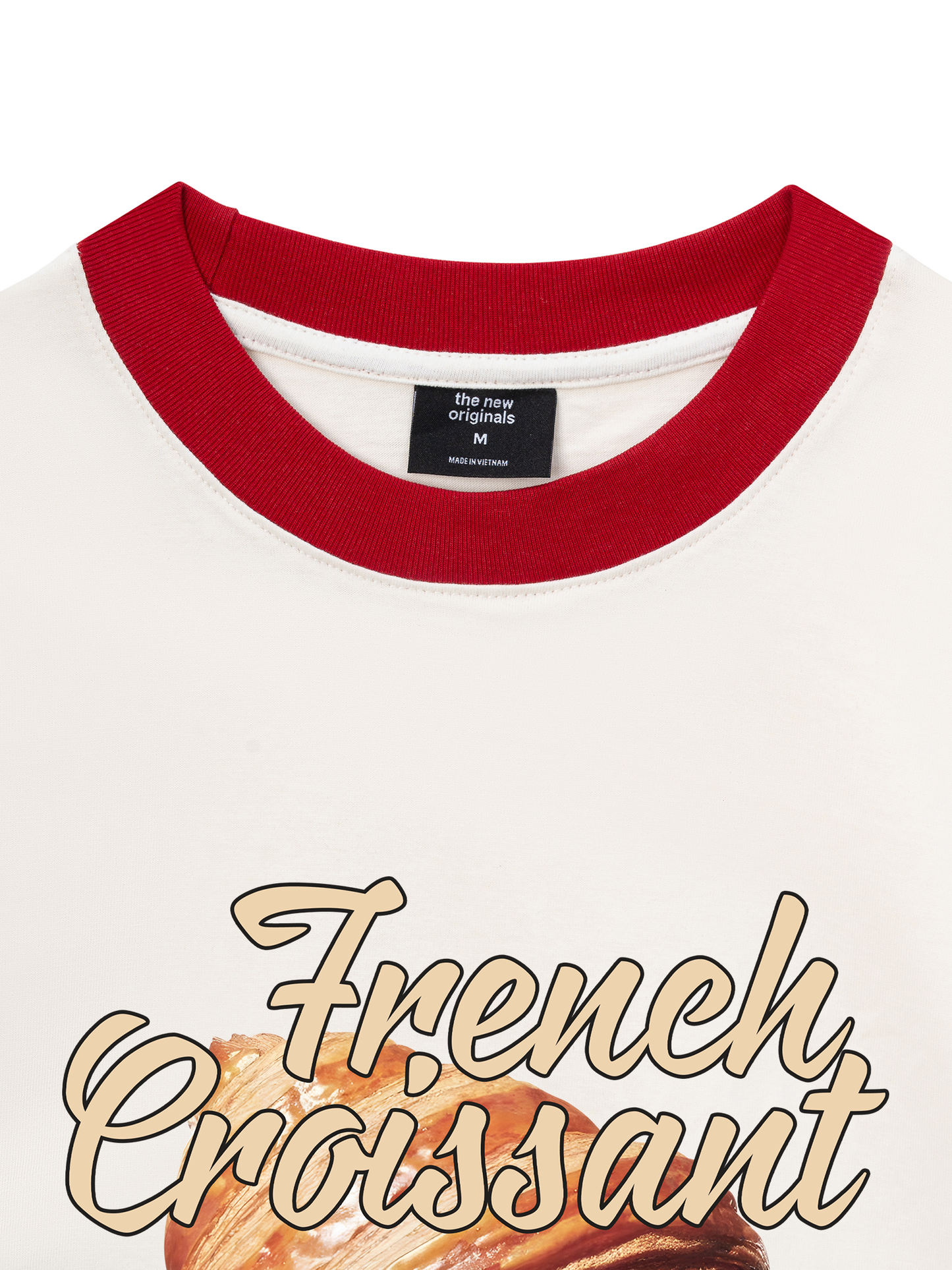 Áo Thun Ringer Relaxed Fit Foody French Croissant