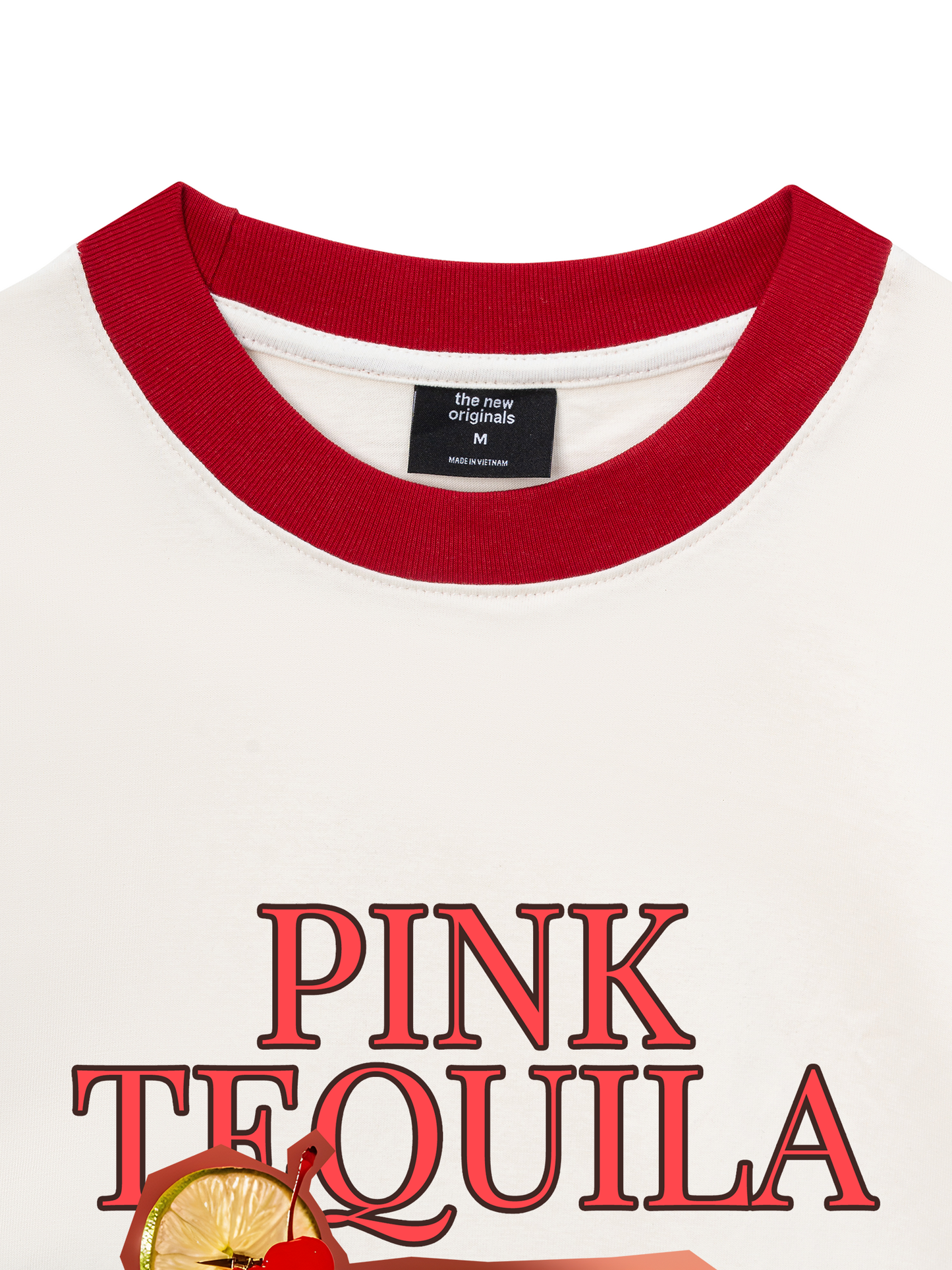 Áo Thun Ringer Relaxed Fit Fresh Pink Tequila