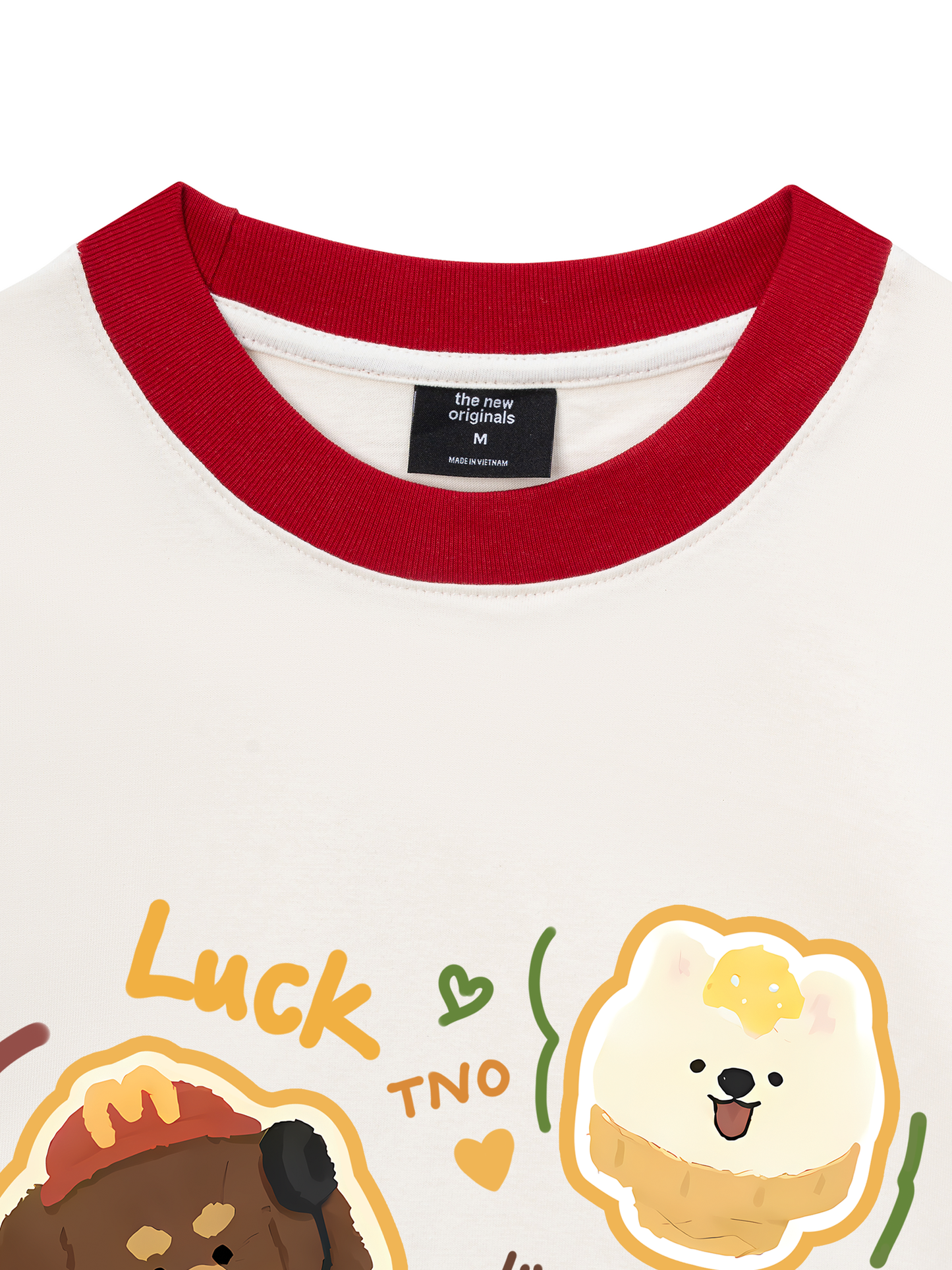 Áo Thun Ringer Relaxed Fit Sweet Pastry Cute Humburger