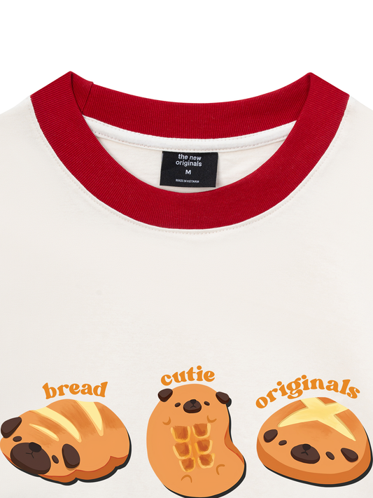 Áo Thun Ringer Relaxed Fit Cutie Bread
