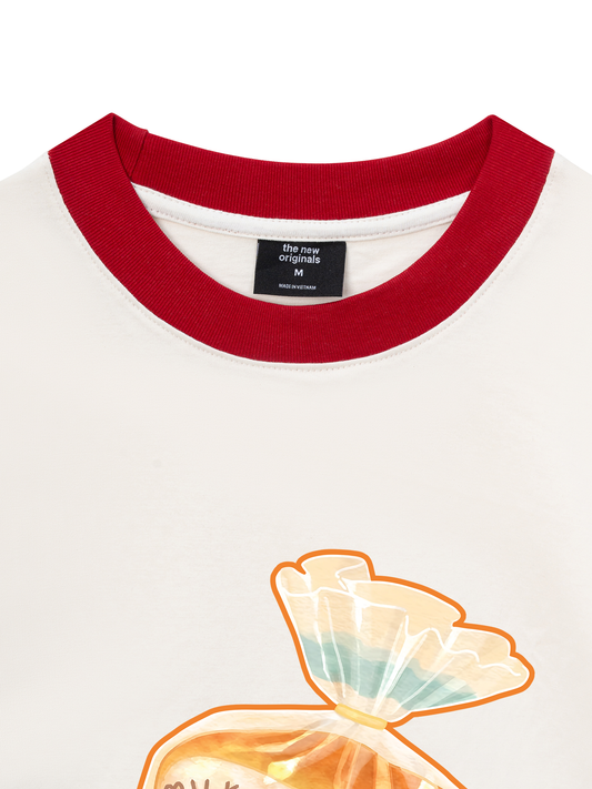 Áo Thun Ringer Relaxed Fit Milk Bread