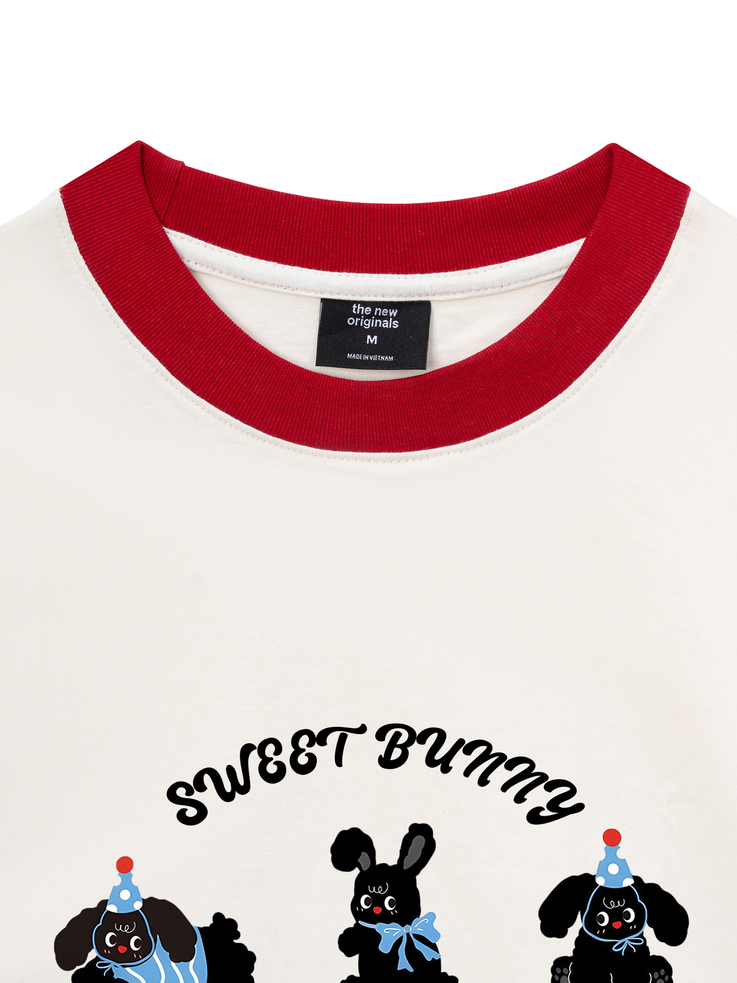 Áo Thun Ringer Relaxed Fit Sweet Bunny