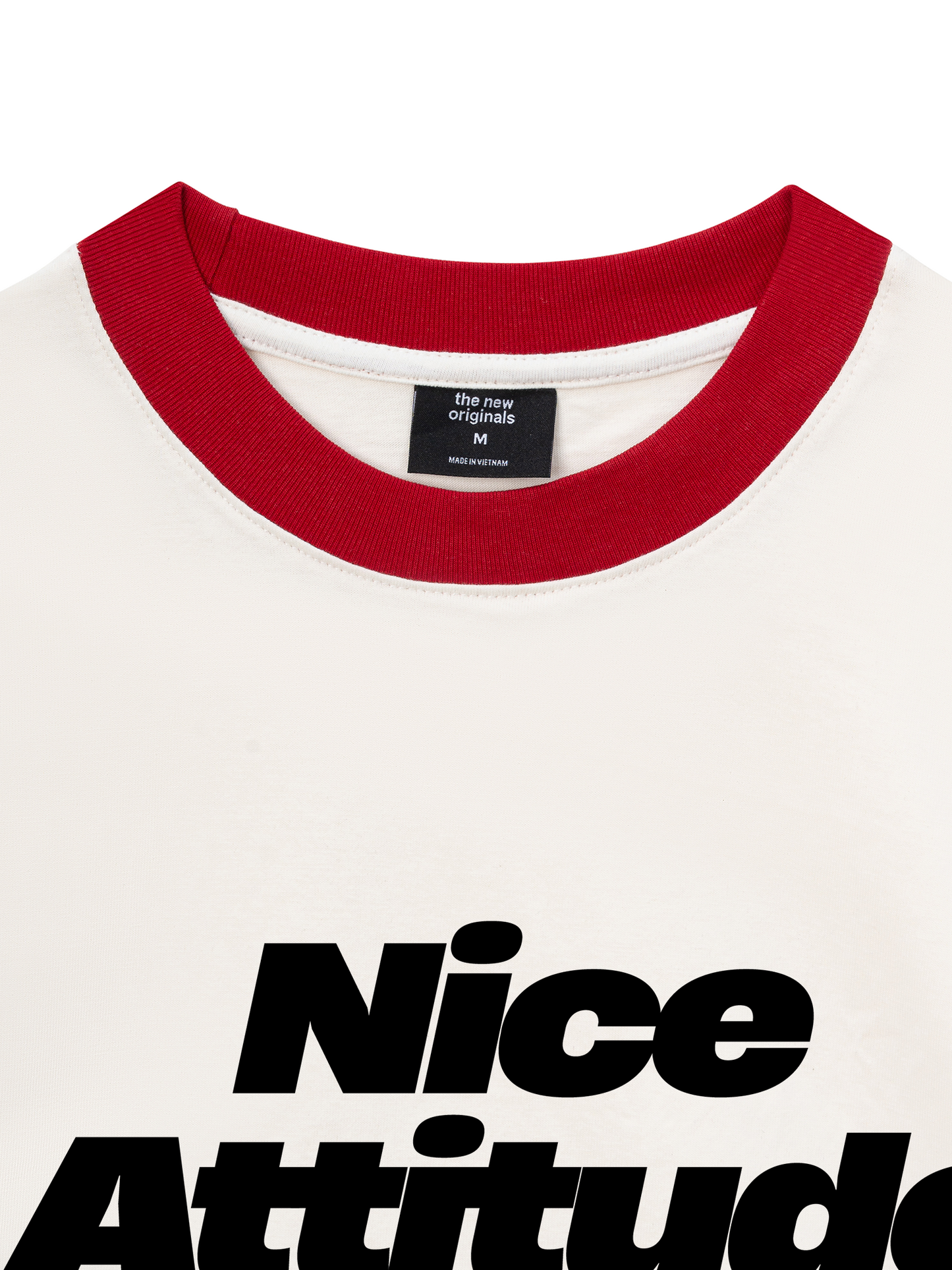Áo Thun Ringer Relaxed Fit Life Vibe Nice Attitude