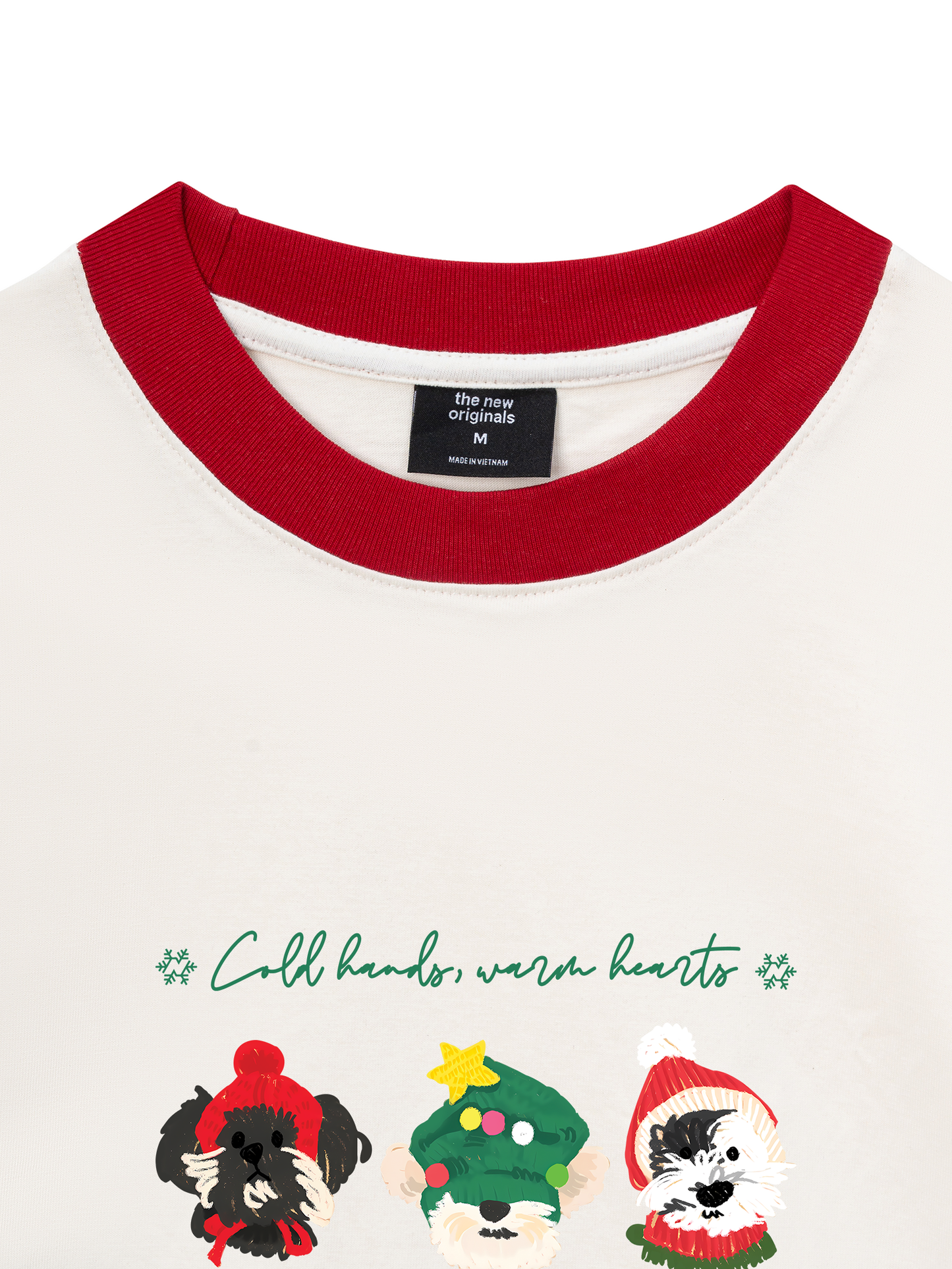 Áo Thun Ringer Relaxed Fit Animal Mood Cold Hand Warrm Heart