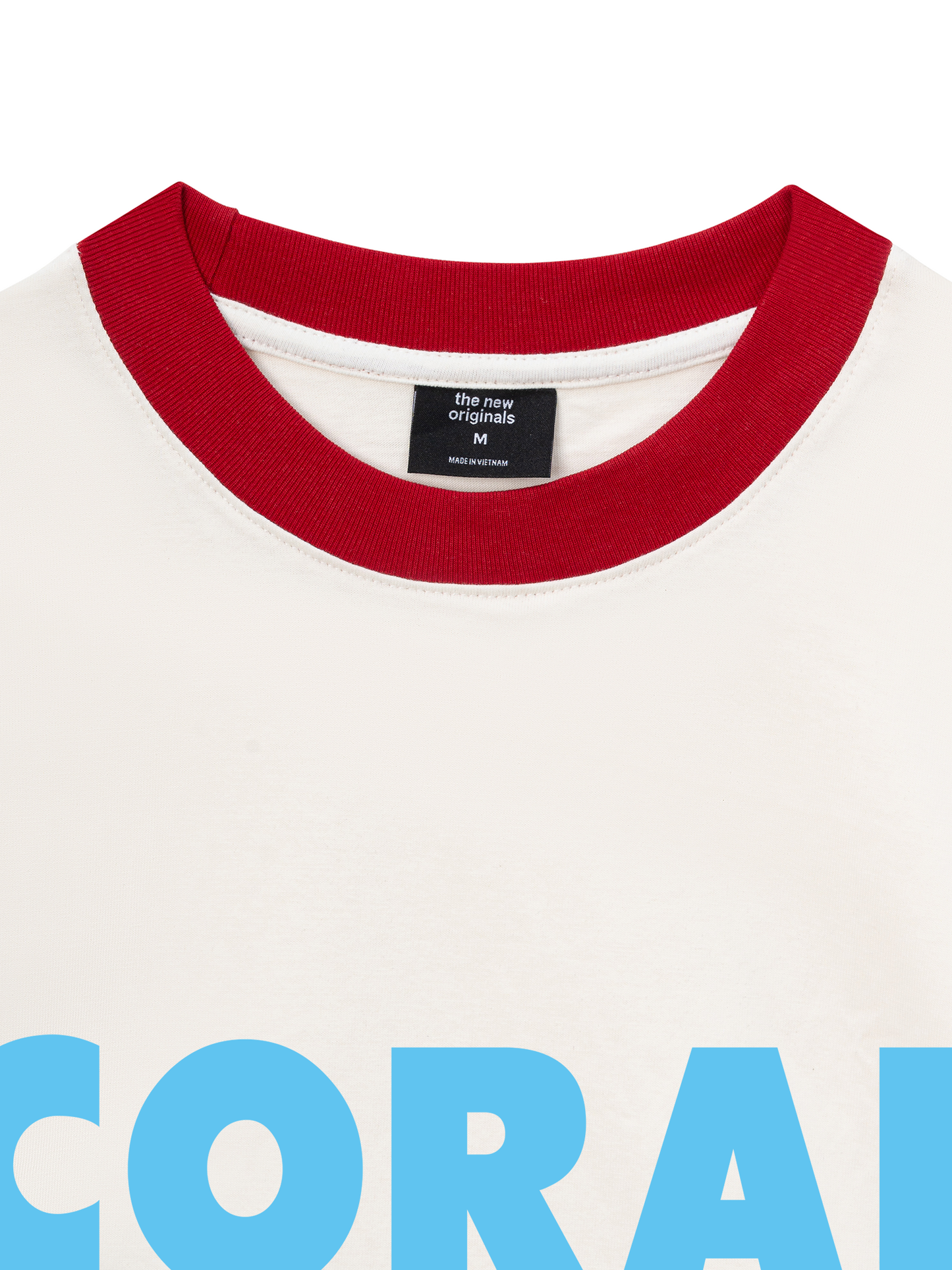 Áo Thun Ringer Relaxed Fit Summer Vibes Coral Beach
