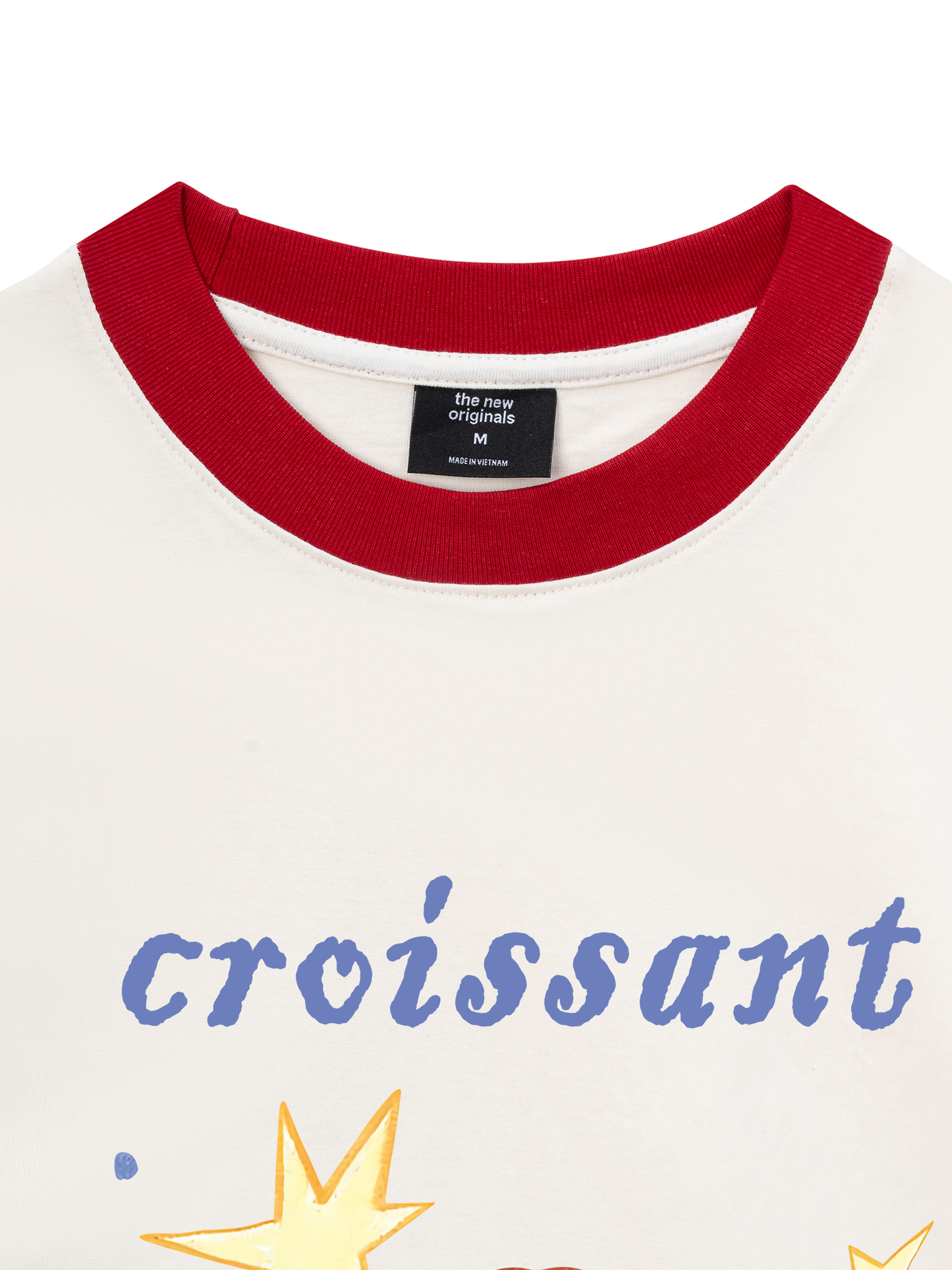 Áo Thun Ringer Relaxed Fit Croissant
