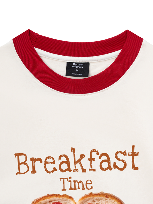 Áo Thun Ringer Relaxed Fit Breakfast Time