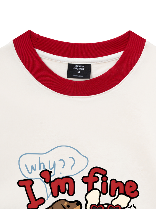 Áo Thun Ringer Relaxed Fit Why I_m Fine
