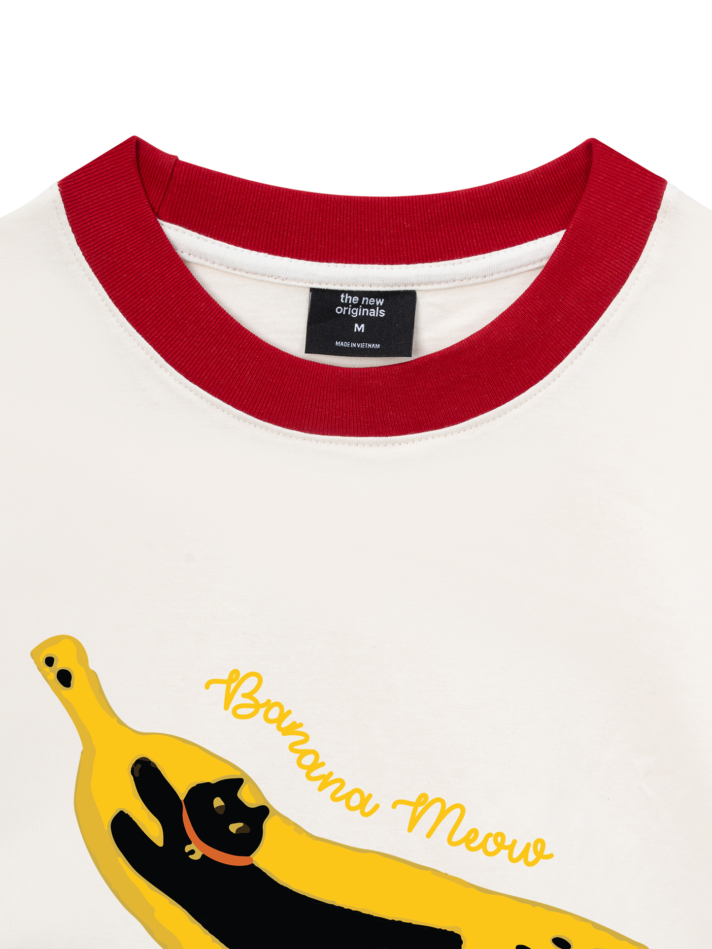 Áo Thun Ringer Relaxed Fit Banana Meow