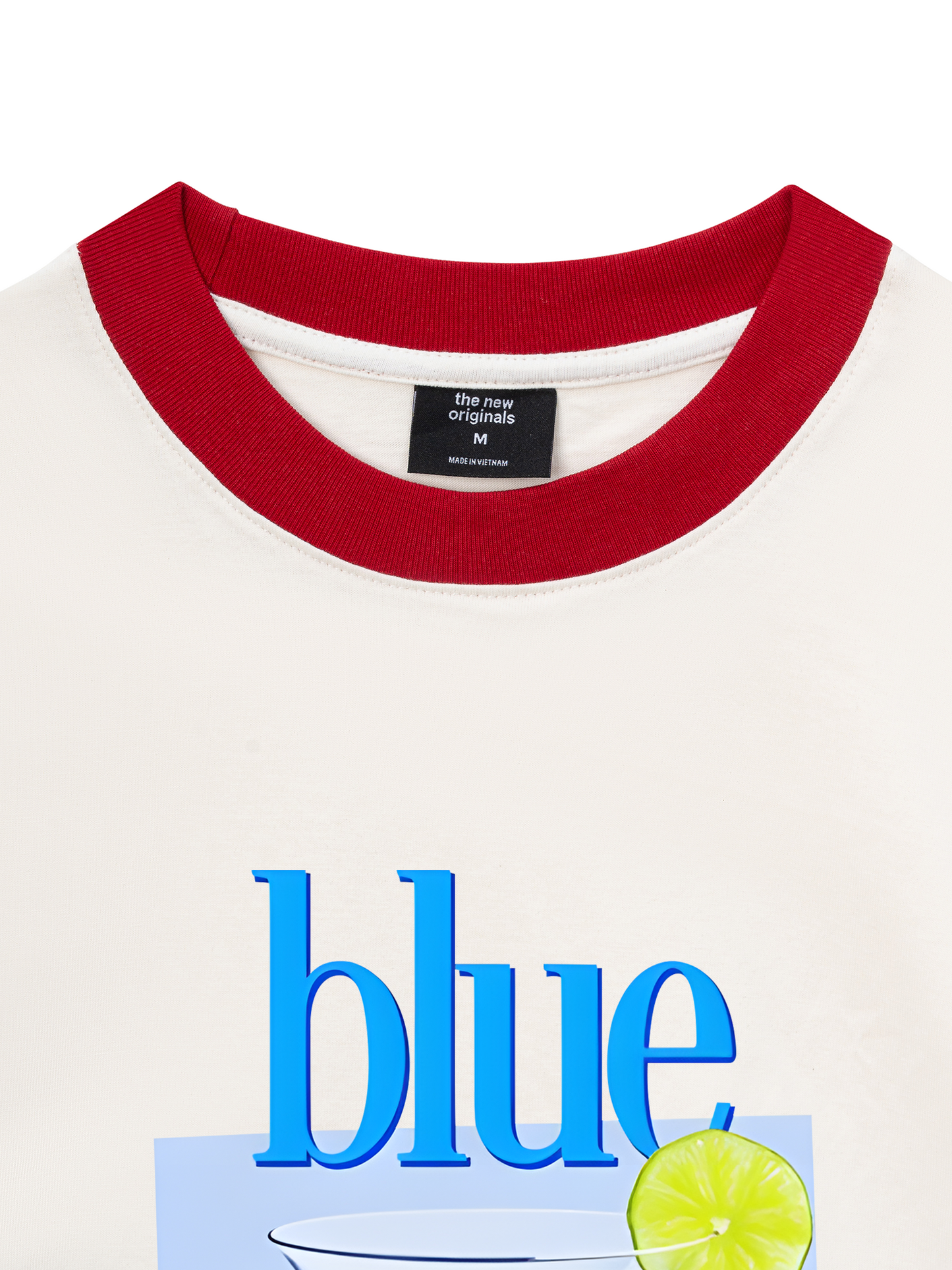 Áo Thun Ringer Relaxed Fit Fresh Blue Lagoon