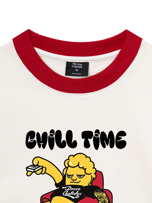 Áo Thun Ringer Relaxed Fit Weekend Chill Time
