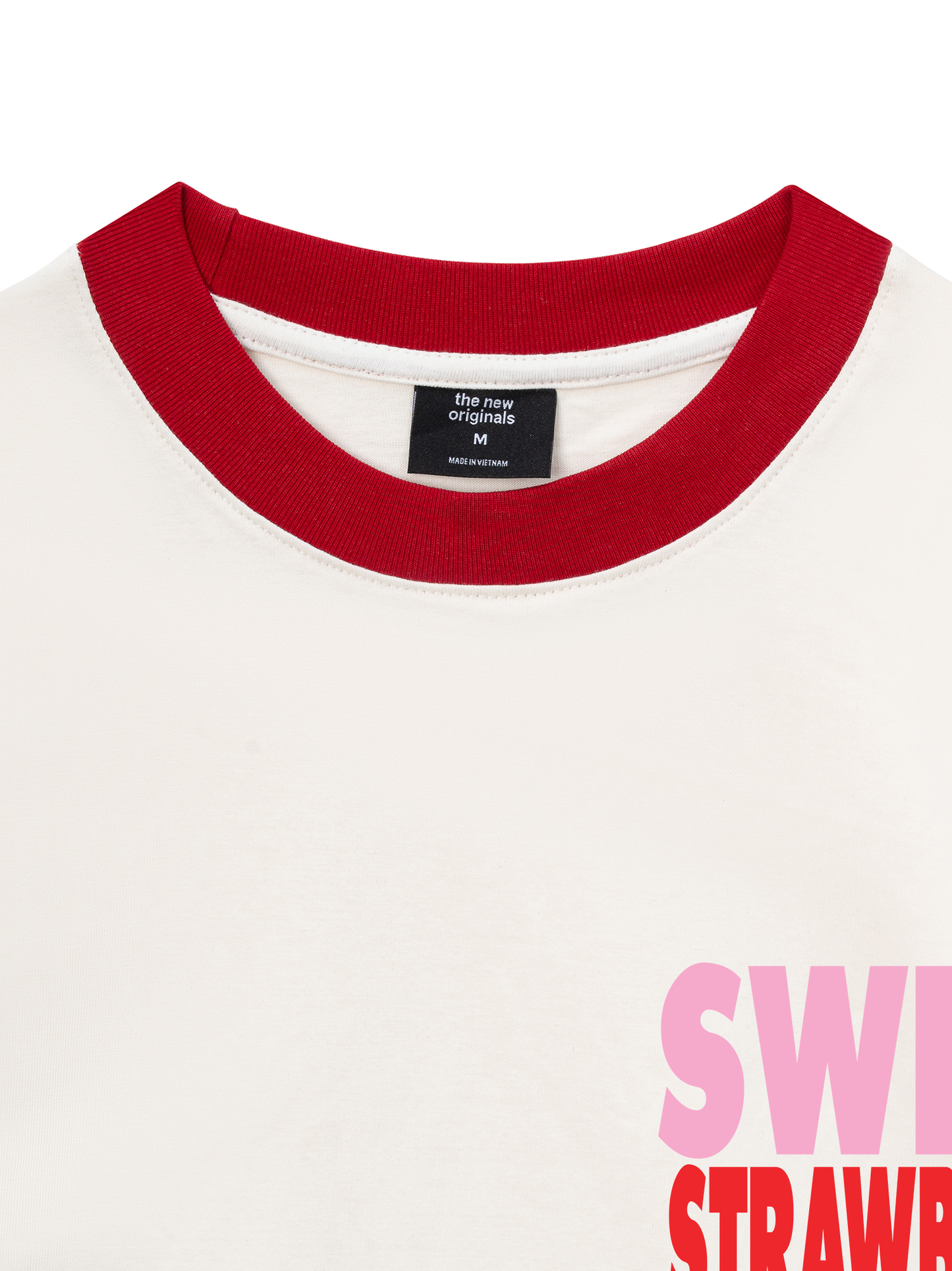 Áo Thun Ringer Relaxed Fit Summer Vibes Strawberry