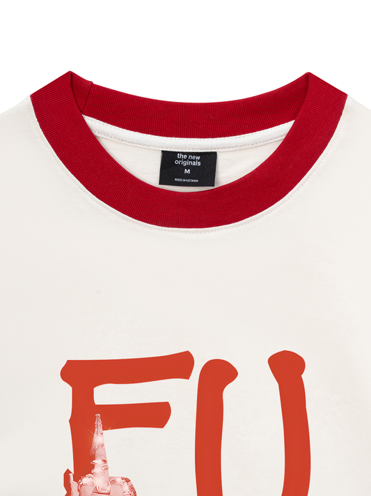 Áo Thun Ringer Relaxed Fit FUCK-Double Lovers