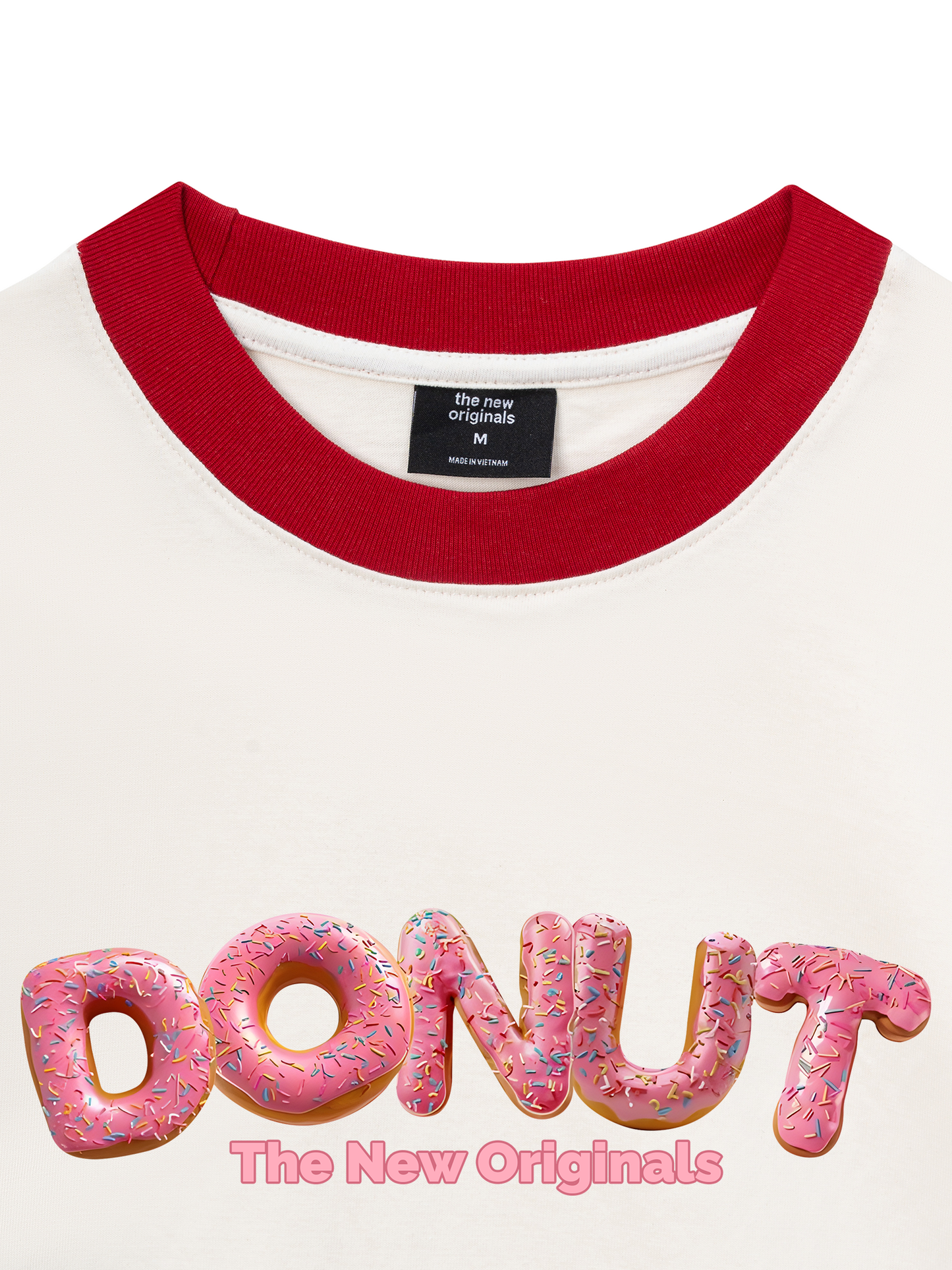 Áo Thun Ringer Relaxed Fit Foody Donut Sprinkles