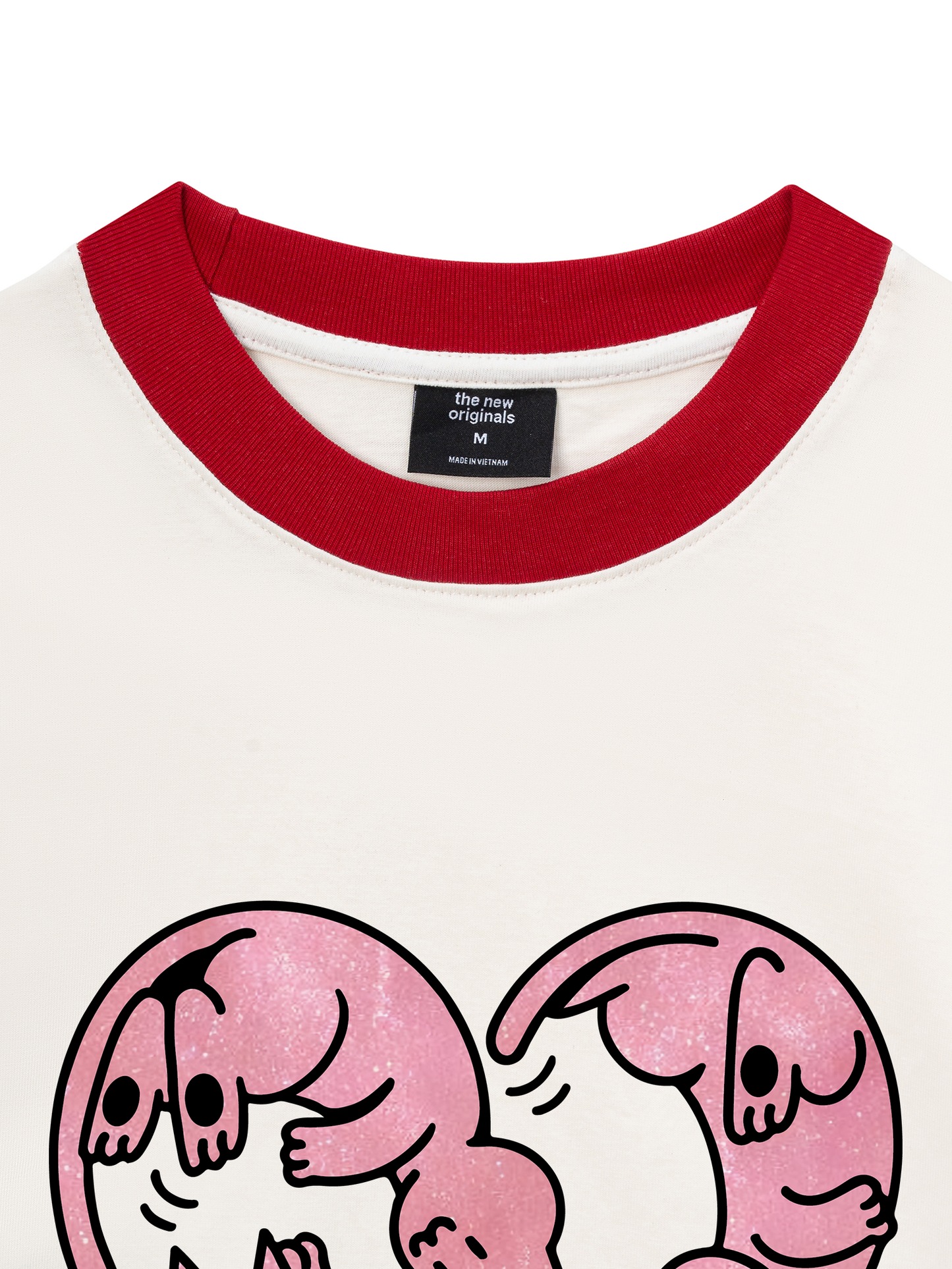 Áo Thun Ringer Relaxed Fit Meow Meow Heart