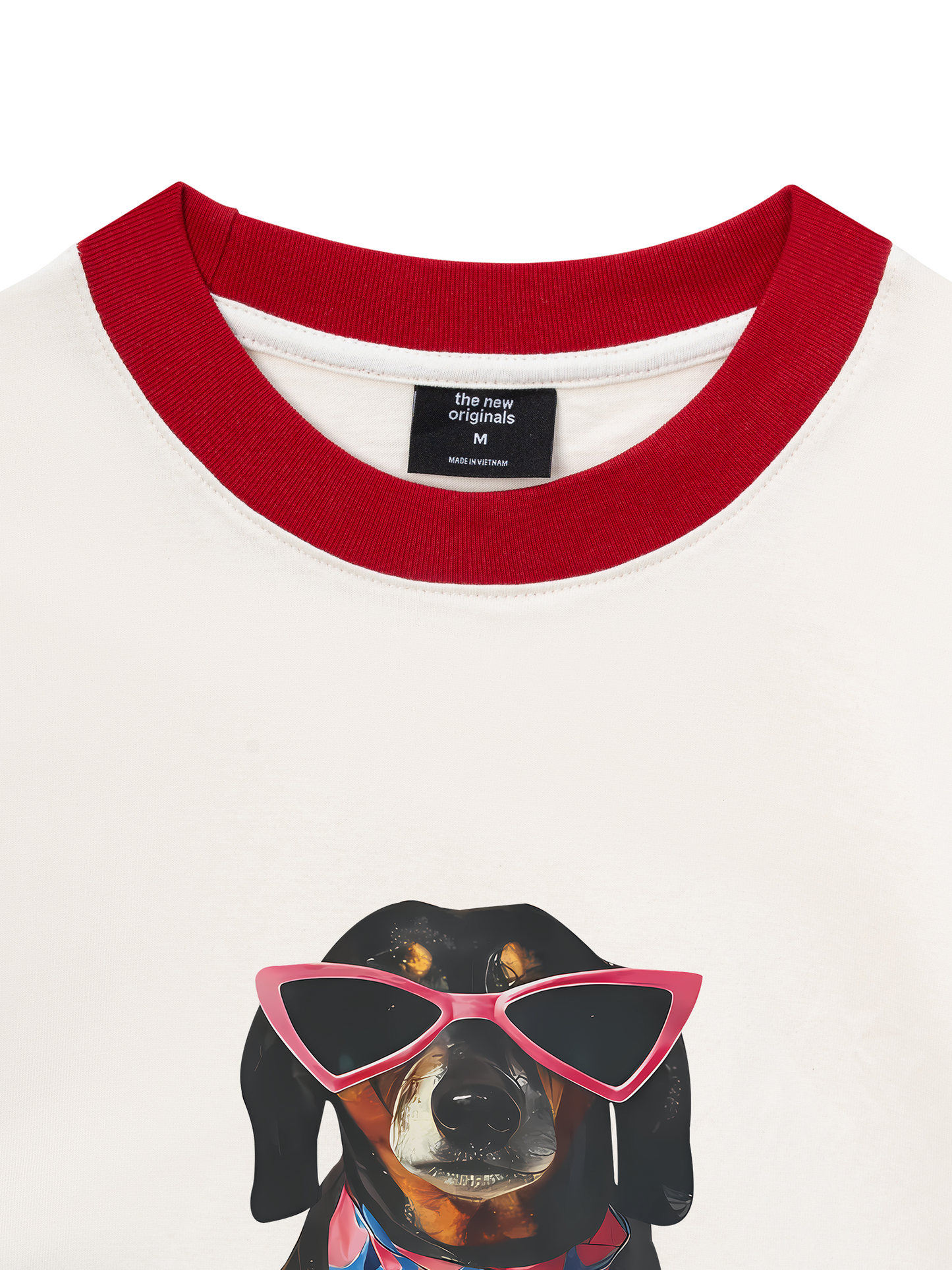 Áo Thun Ringer Relaxed Fit Animal Pink Glasses
