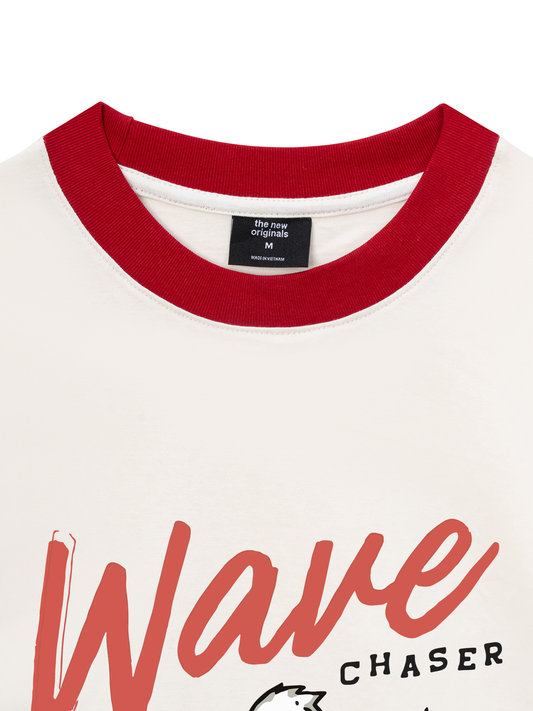 Áo Thun Ringer Relaxed Fit Ocean Duck Waves
