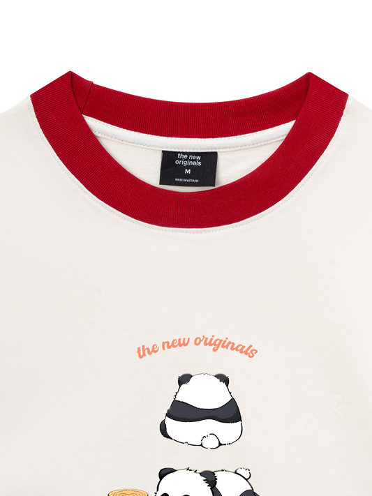 Áo Thun Ringer Relaxed Fit Panda Moooood