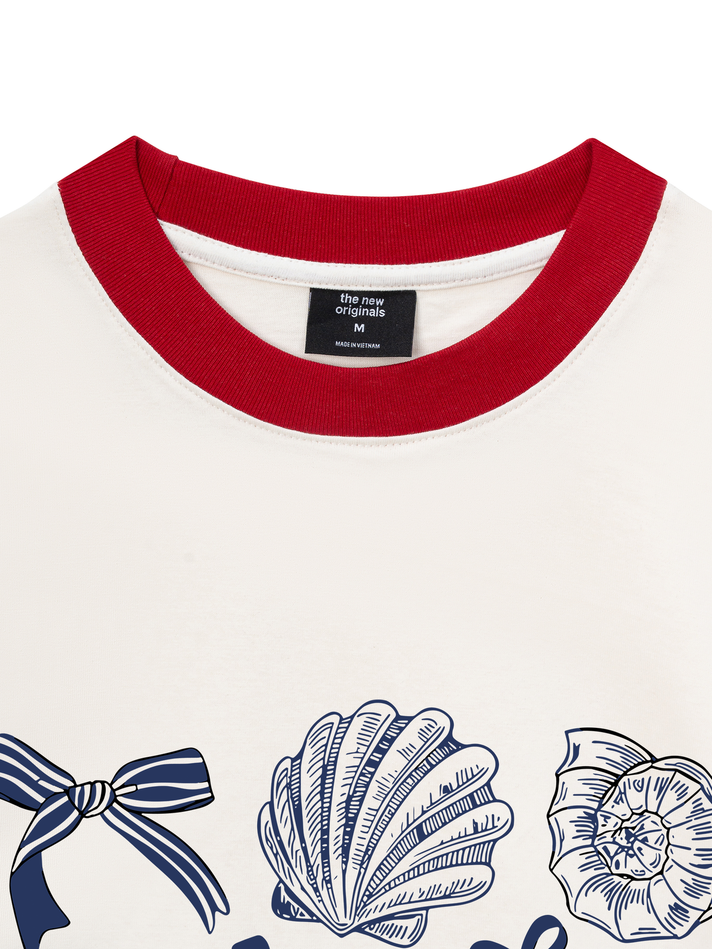 Áo Thun Ringer Relaxed Fit Ocean Blue Vibes