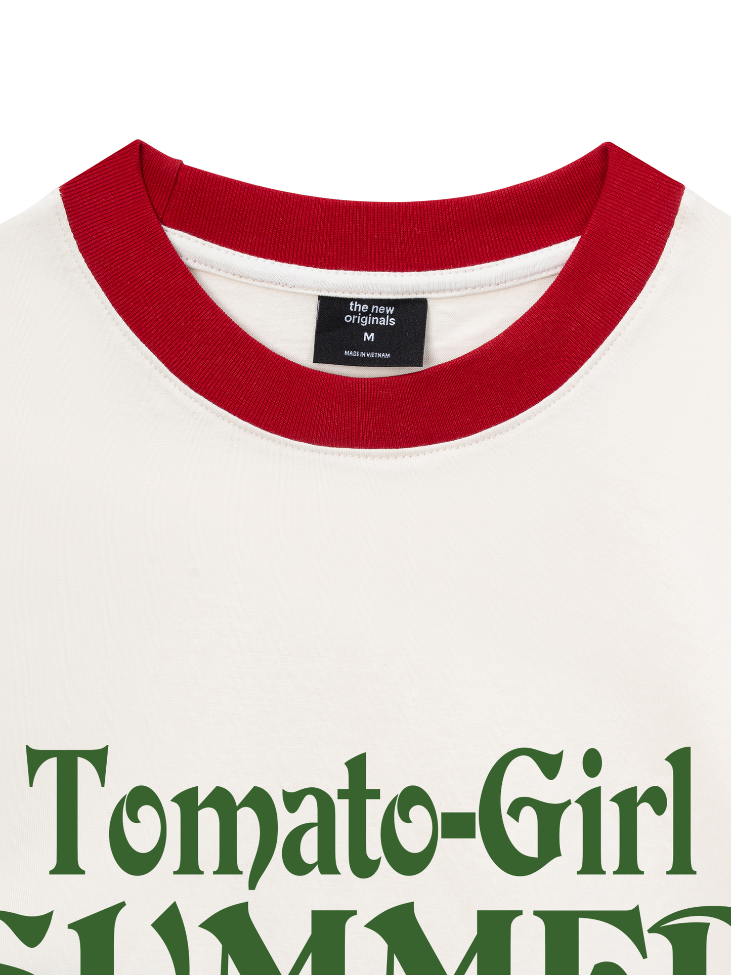 Áo Thun Ringer Relaxed Fit Suummer Vibes Tomato Girl