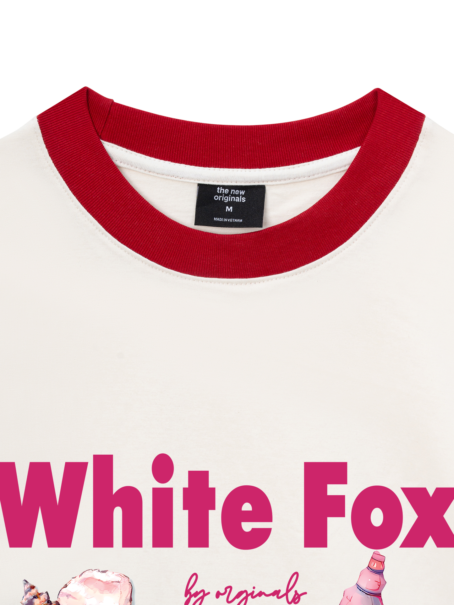 Áo Thun Ringer Relaxed Fit Ocean White Fox