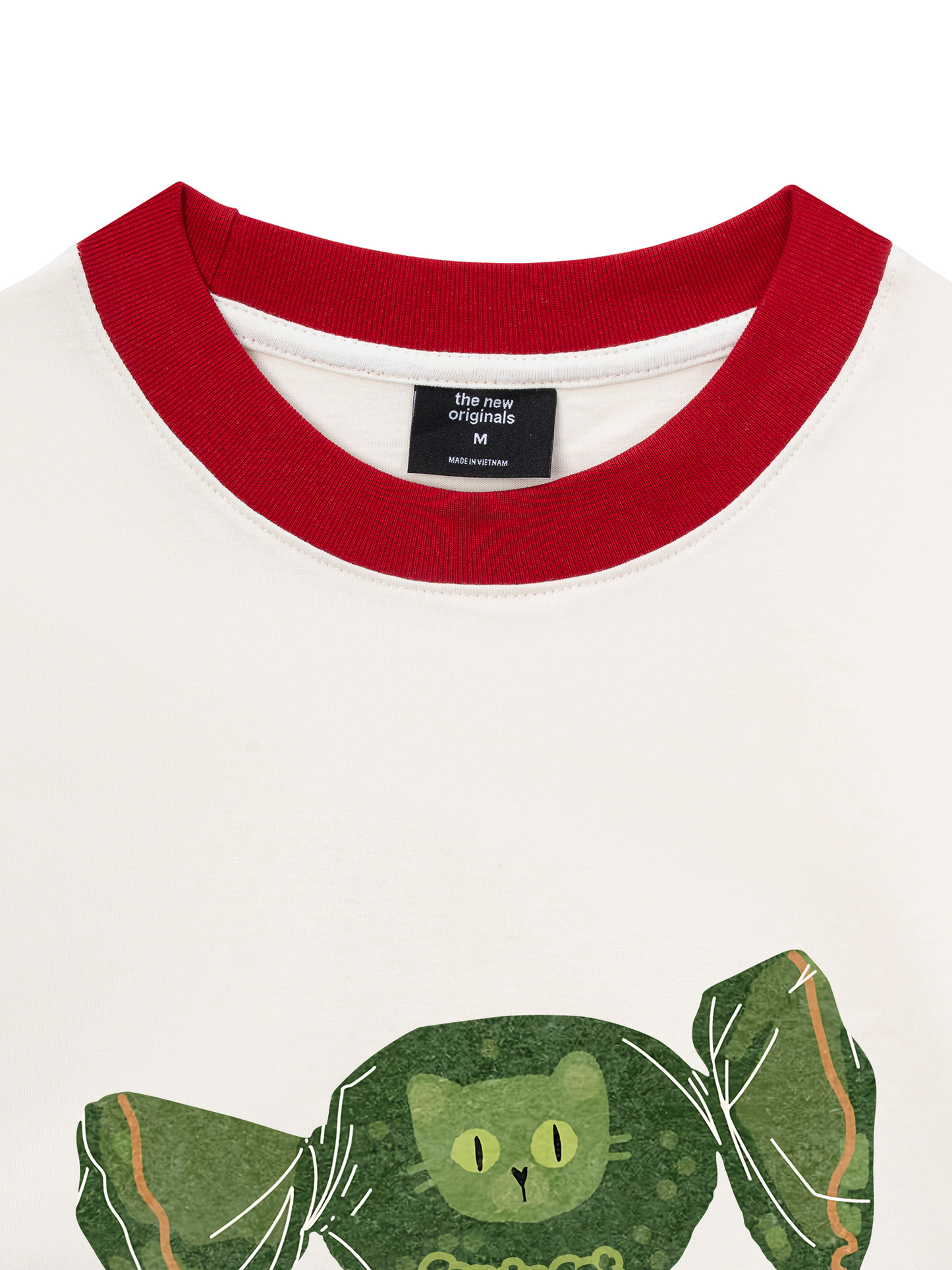 Áo Thun Ringer Relaxed Fit Candy Cat