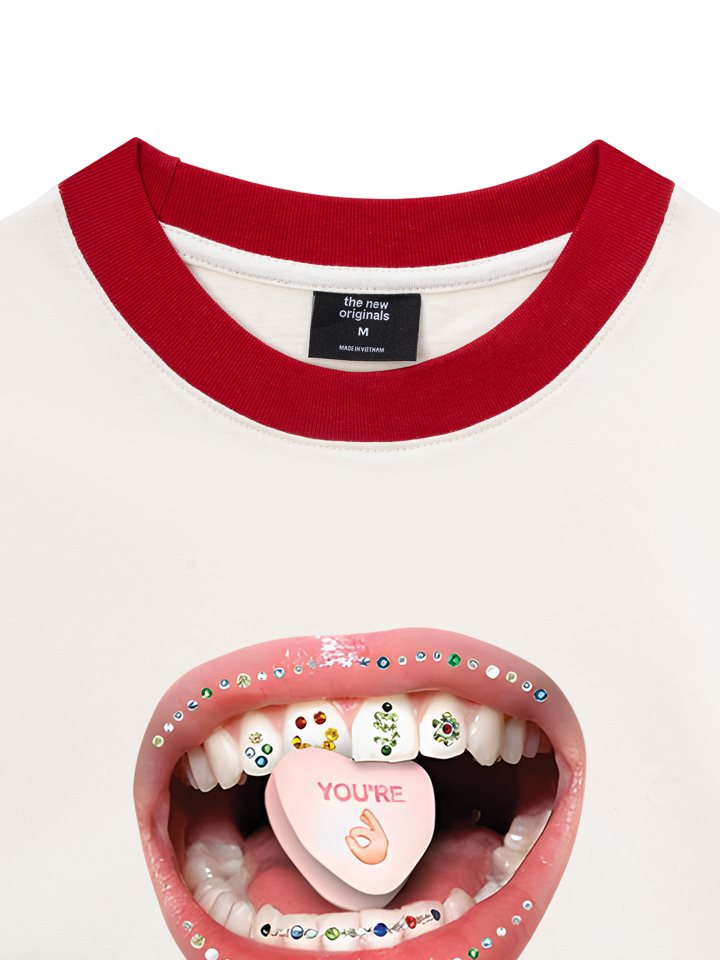 Áo Thun Ringer Relaxed Fit Diamond Grills Pills