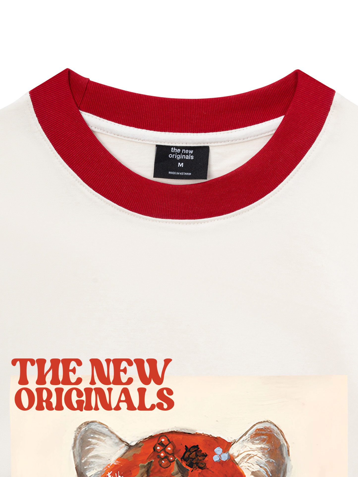 Áo Thun Ringer Relaxed Fit Muse Cat