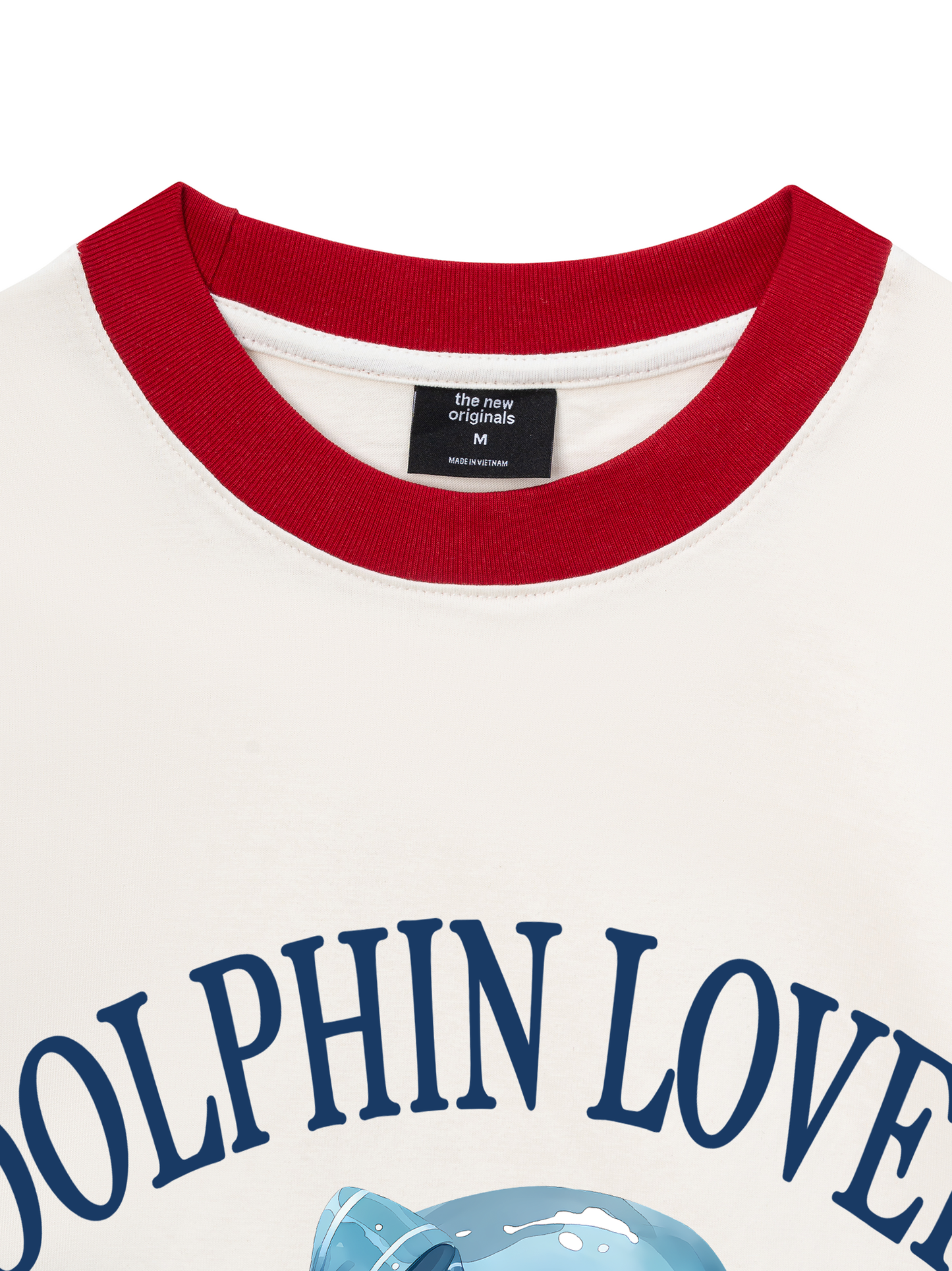 Áo Thun Ringer Relaxed Fit Ocean Dolphin Lover