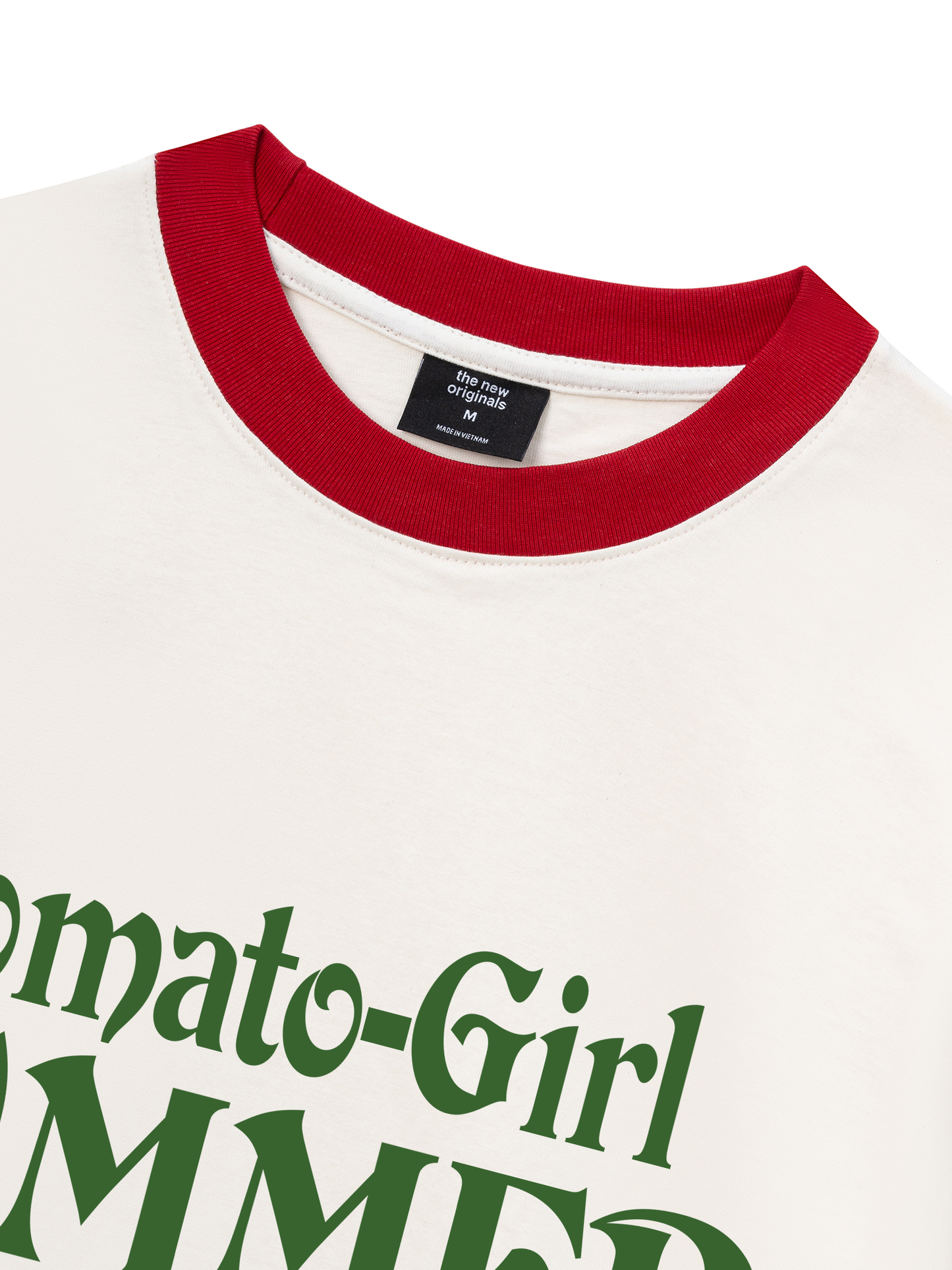Áo Thun Ringer Relaxed Fit Suummer Vibes Tomato Girl