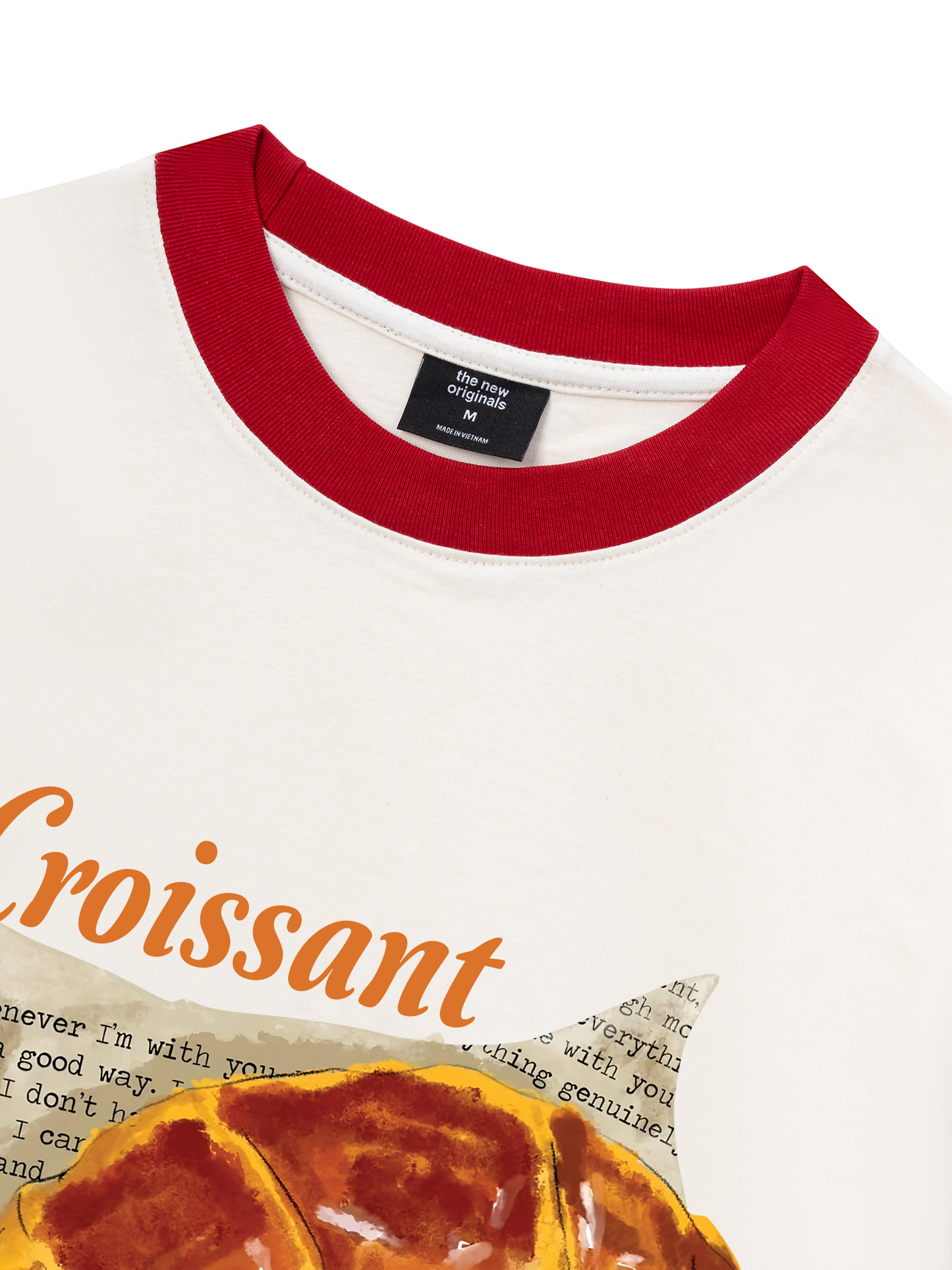 Áo Thun Ringer Relaxed Fit Croissant