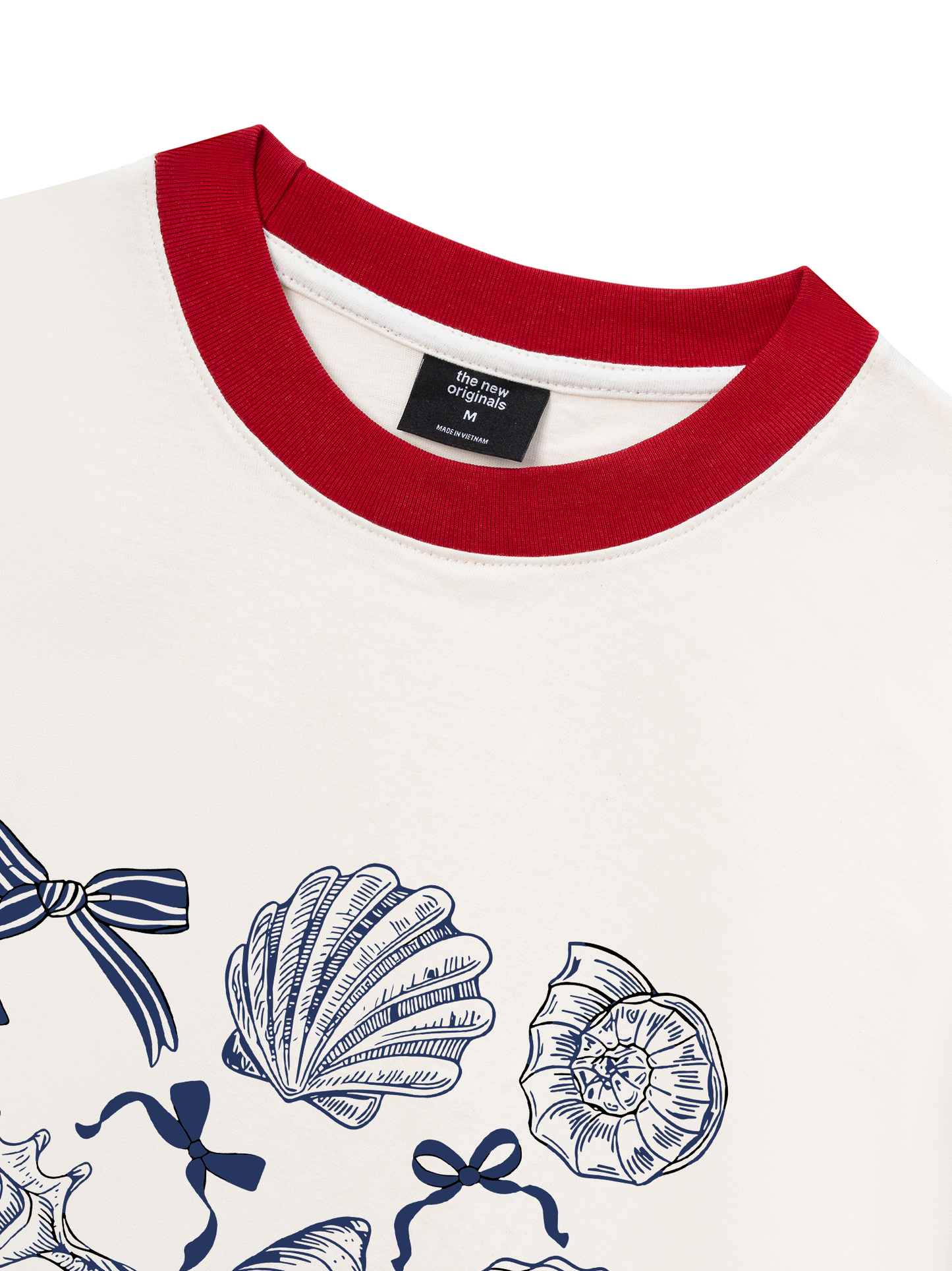 Áo Thun Ringer Relaxed Fit Ocean Blue Vibes
