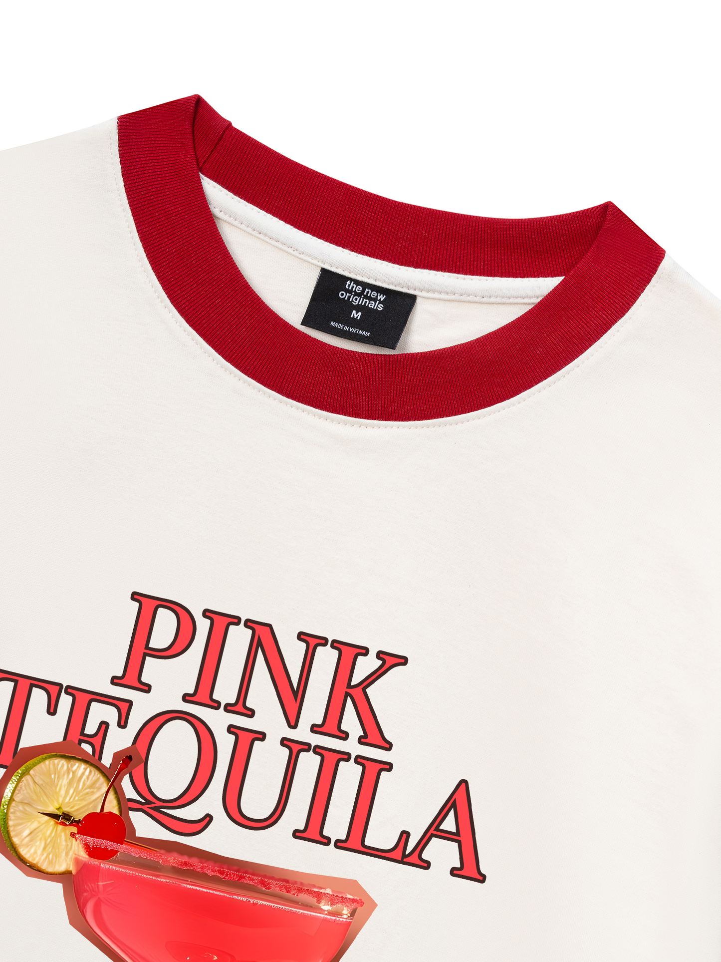 Áo Thun Ringer Relaxed Fit Fresh Pink Tequila