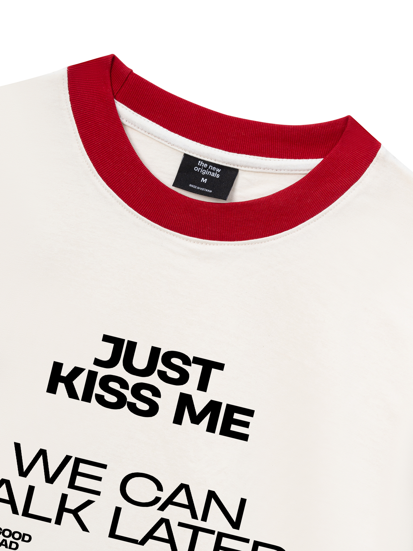 Áo Thun Ringer Relaxed Fit Life Vibe Just Kiss Me