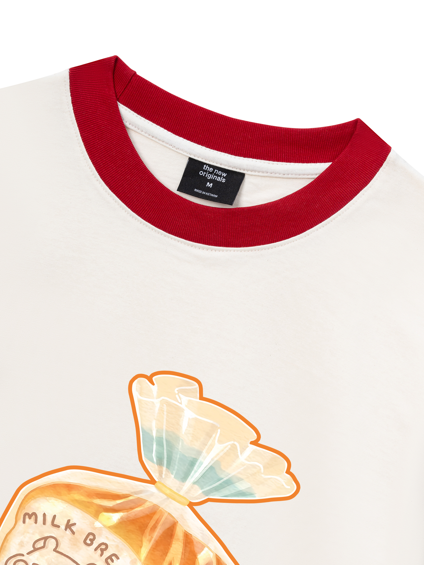 Áo Thun Ringer Relaxed Fit Milk Bread