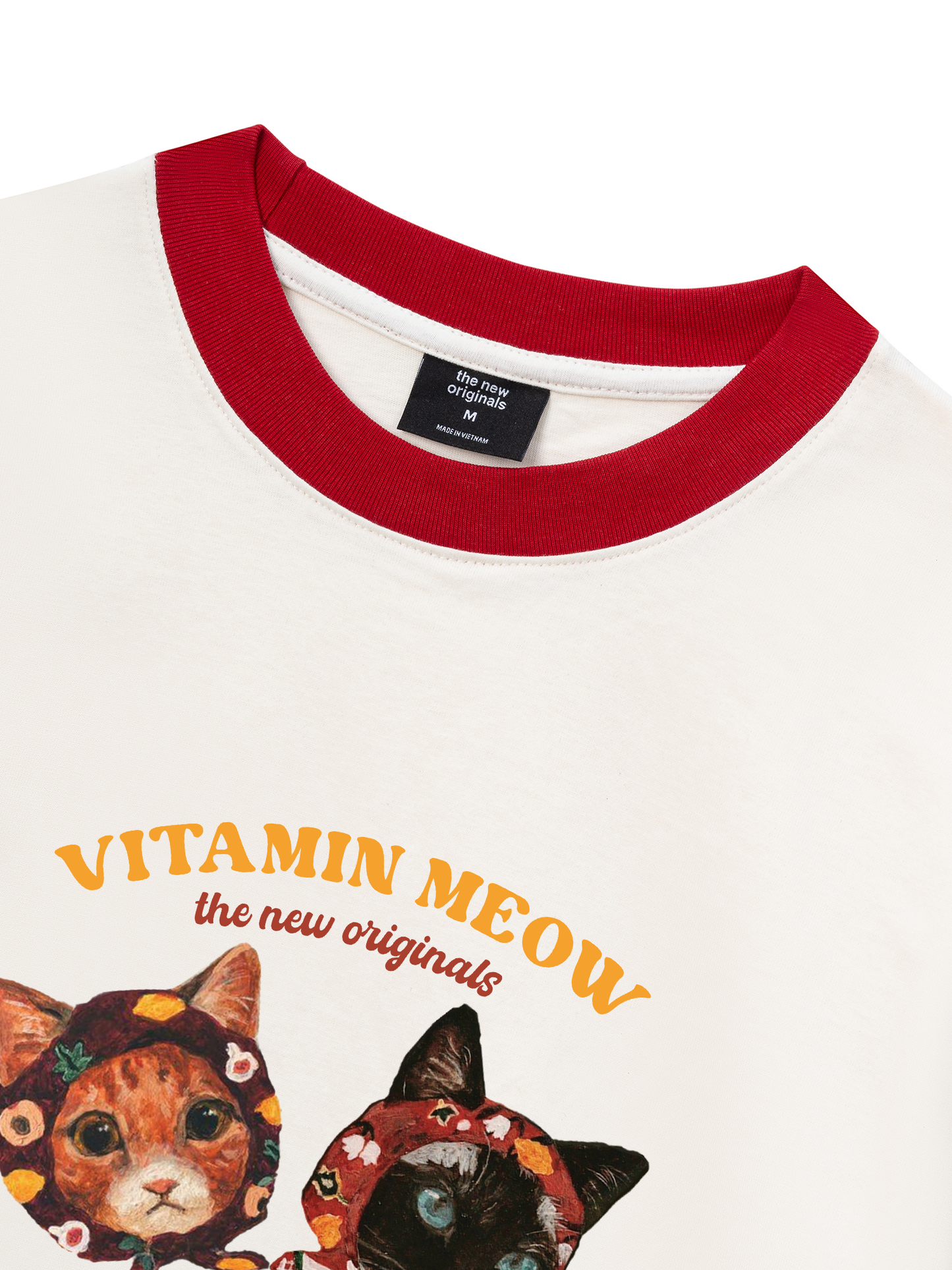 Áo Thun Ringer Relaxed Fit Vitamin Meow