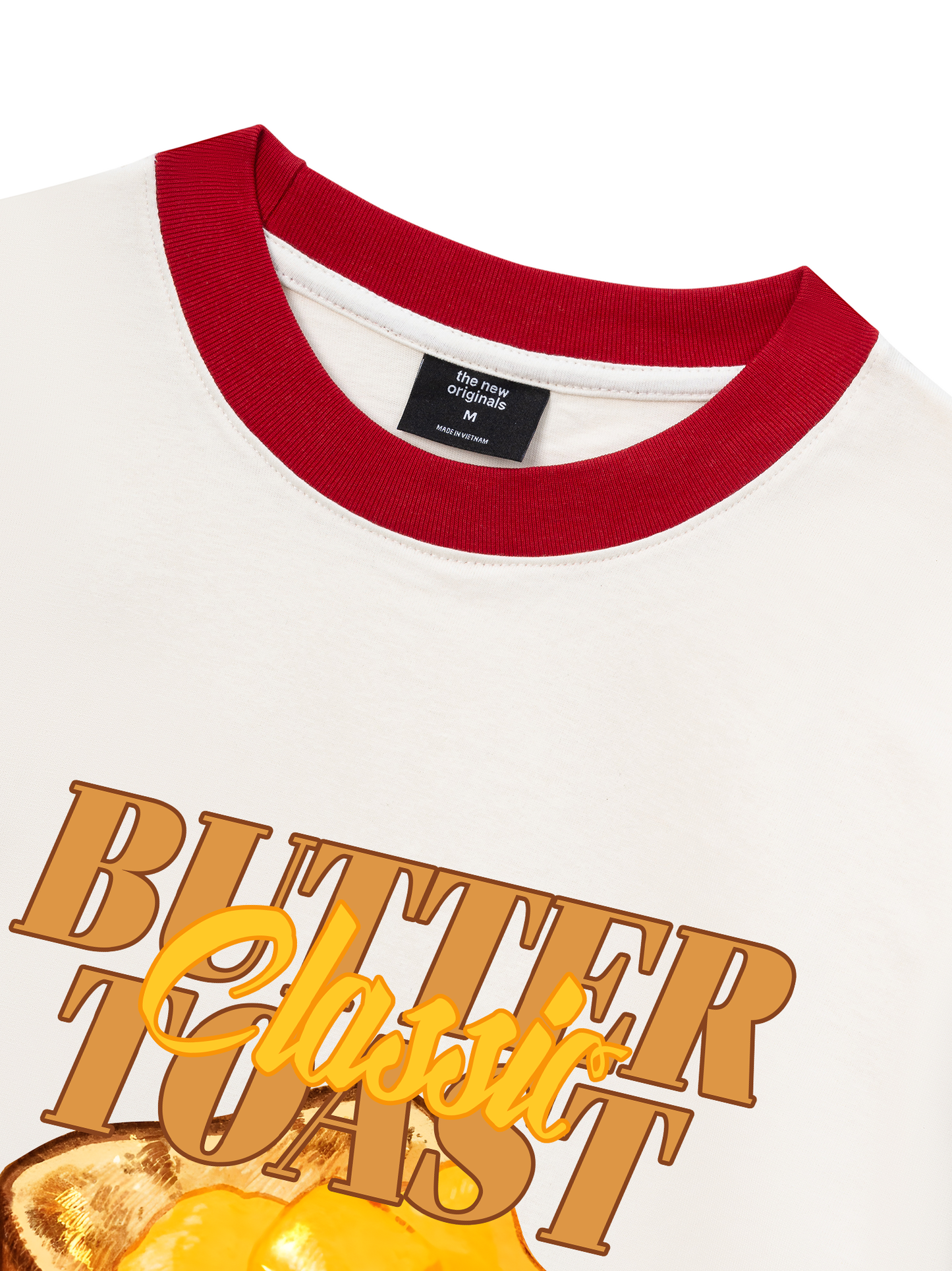 Áo Thun Ringer Relaxed Fit Foody Classic Butter Toast