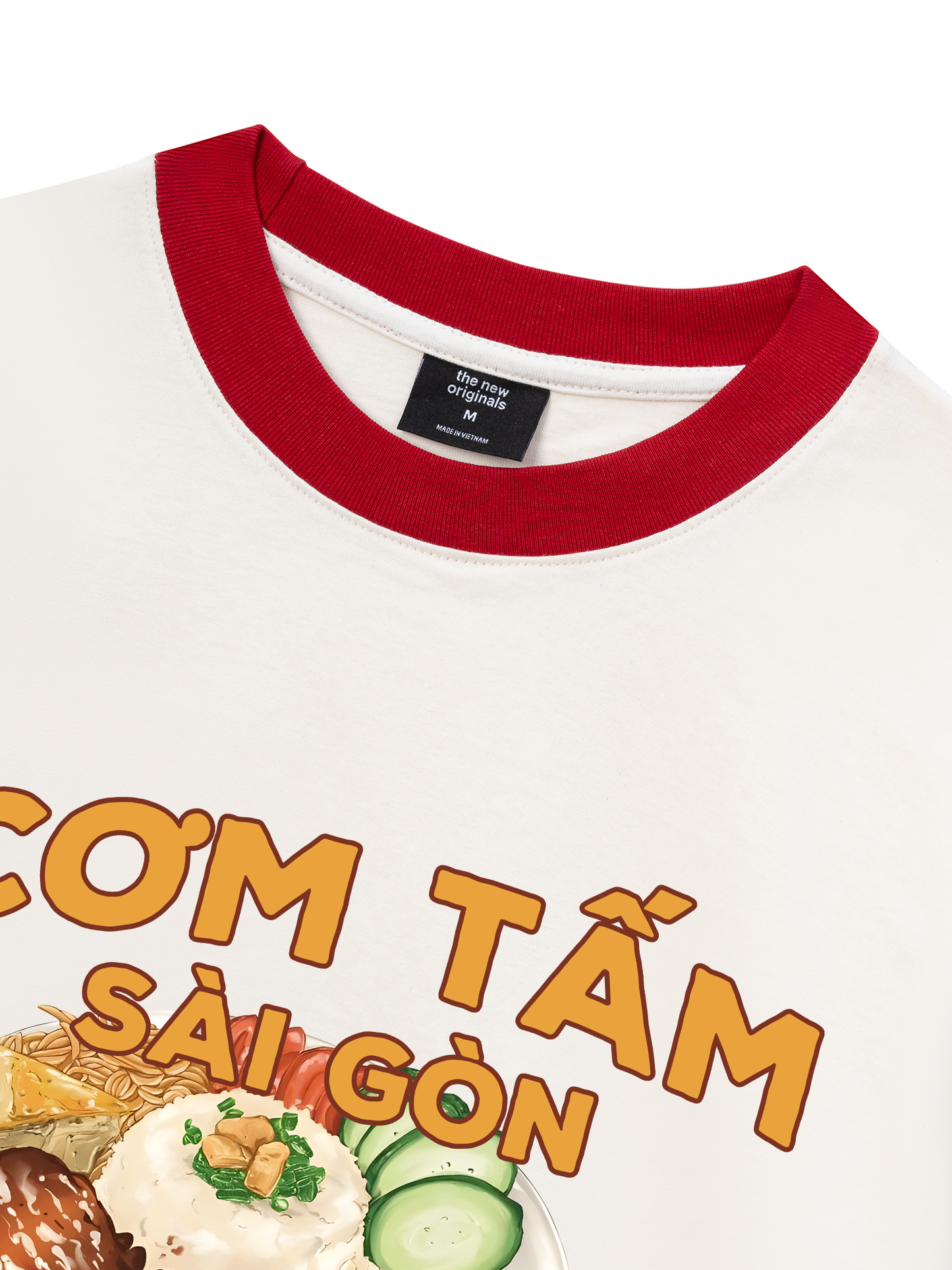 Áo Thun Ringer Relaxed Fit Foody Cơm Tấm Sài Gòn