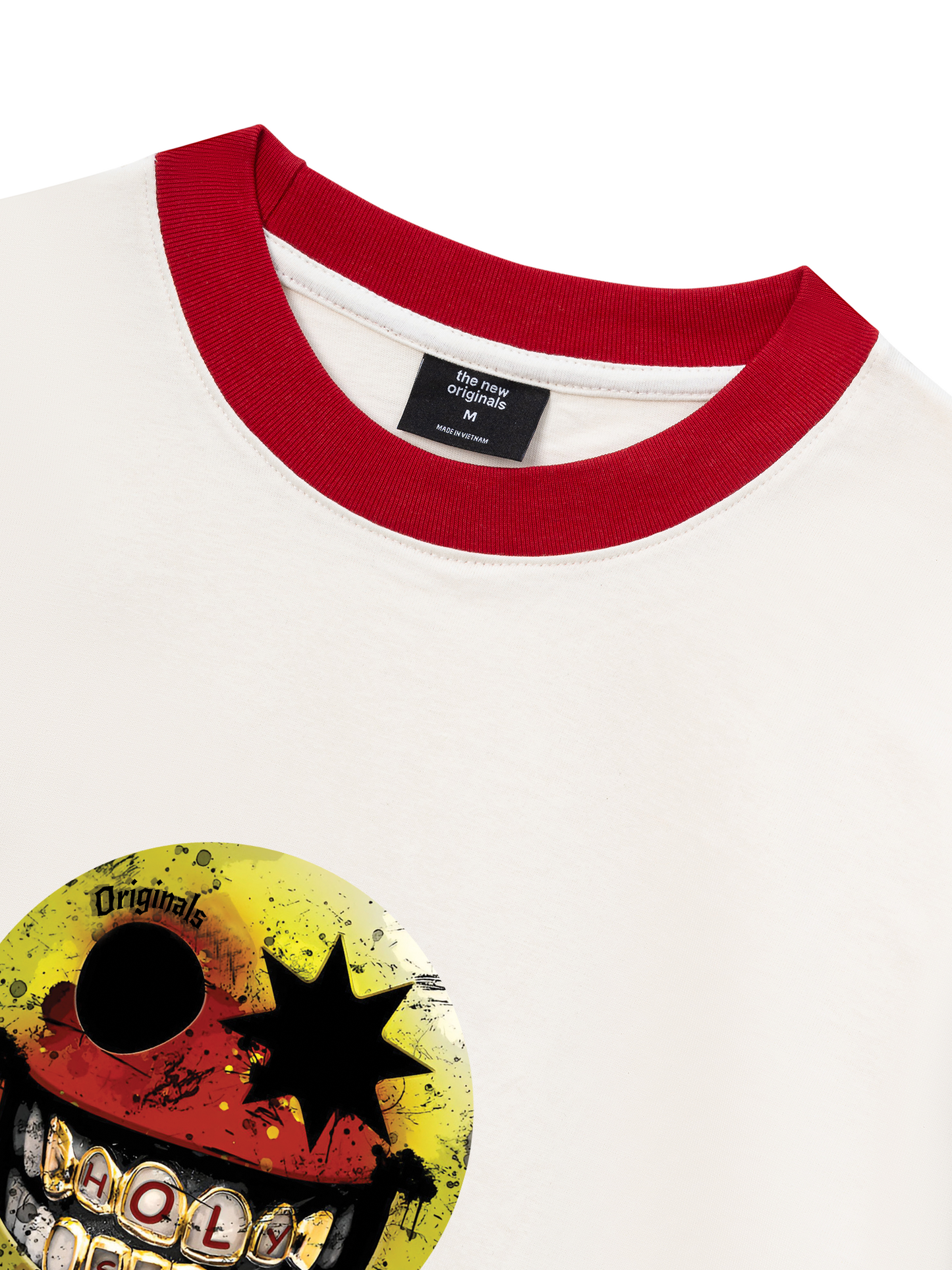 Áo Thun Ringer Relaxed Fit - Gangster Smiley
