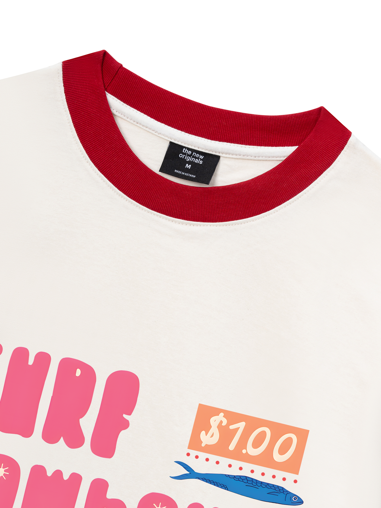 Áo Thun Ringer Relaxed Fit Summer Vibes GoTo Beach Cowboy