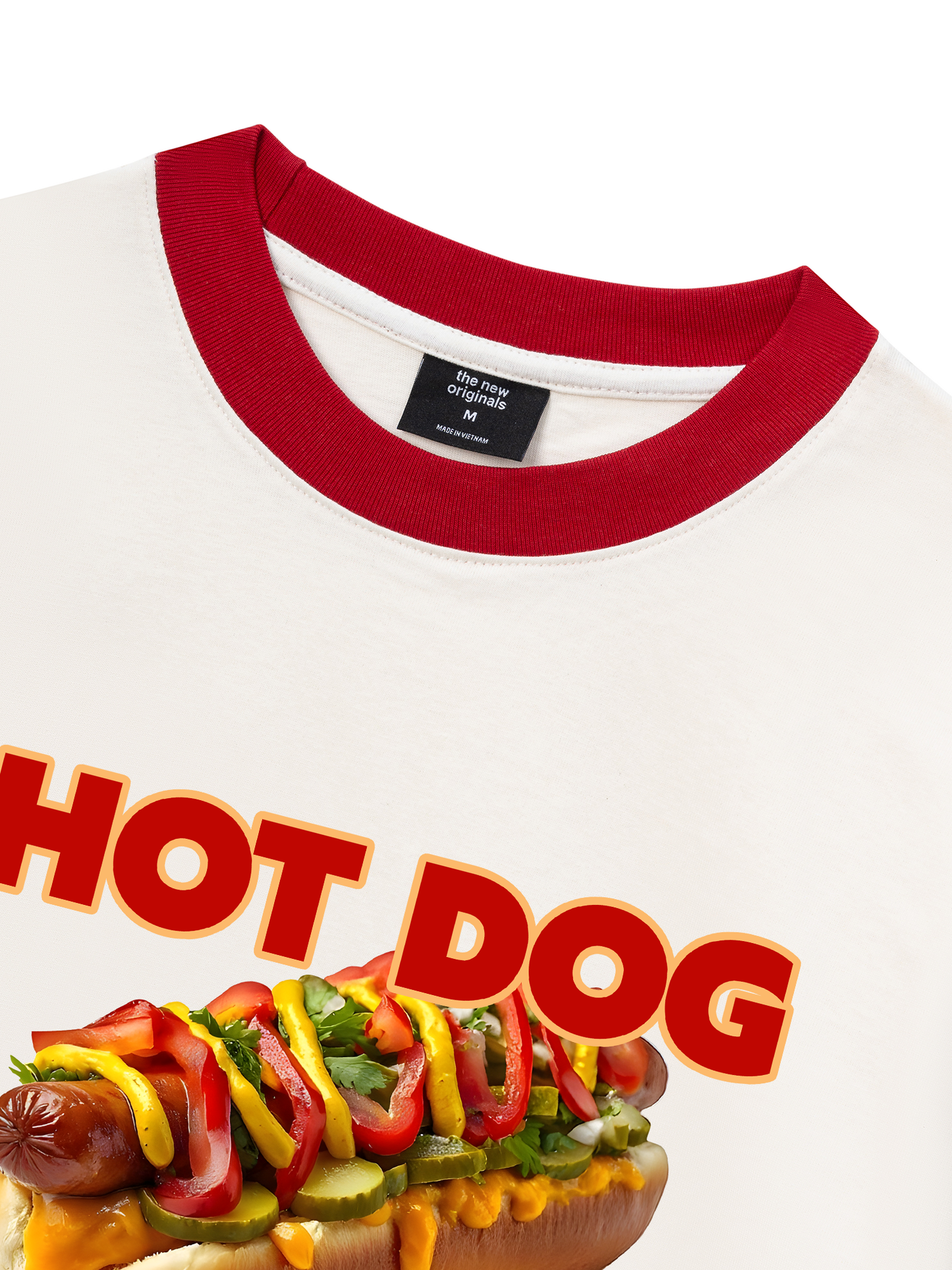 Áo Thun Ringer Relaxed Fit Foody Hot Dog