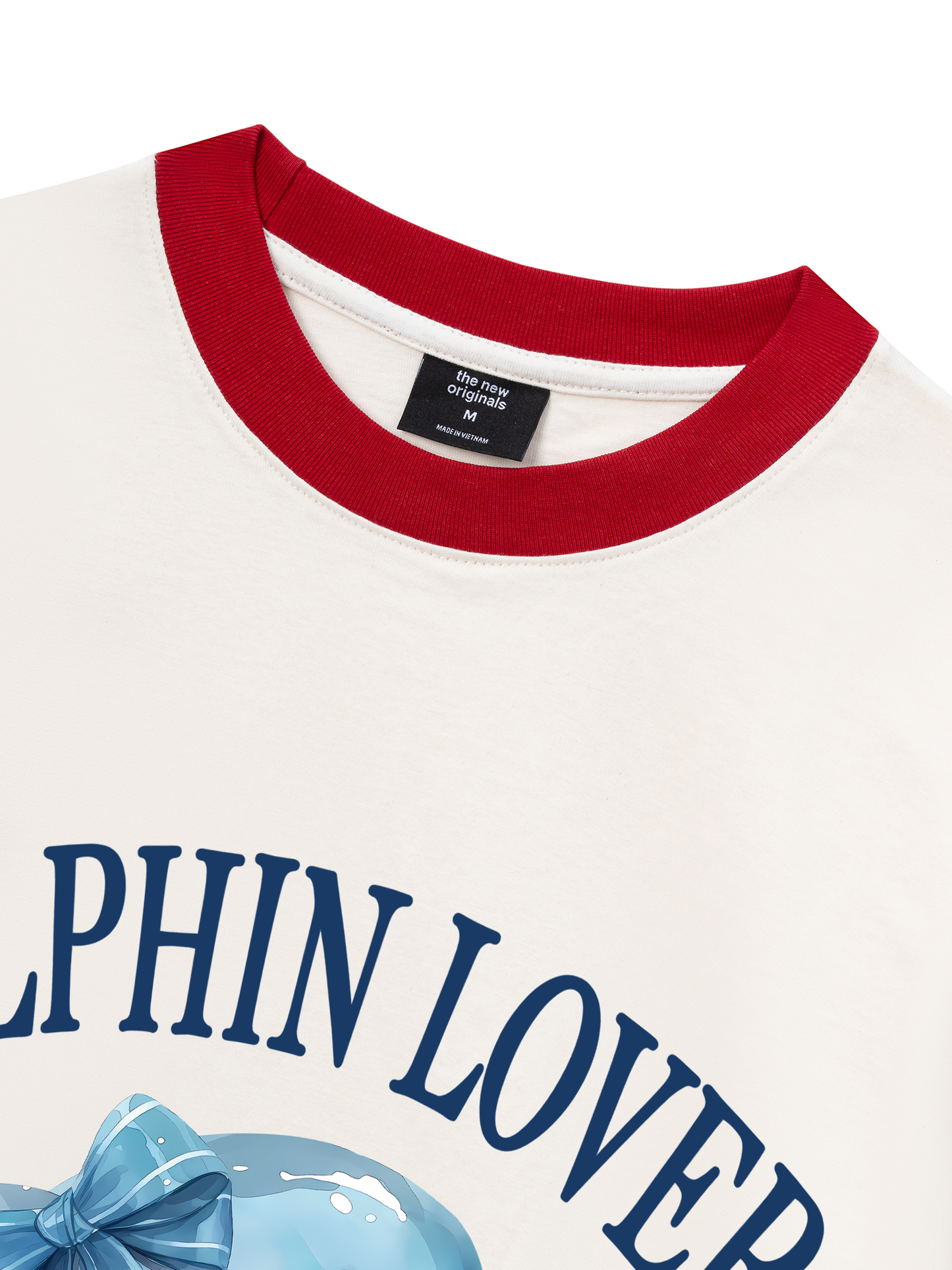 Áo Thun Ringer Relaxed Fit Ocean Dolphin Lover