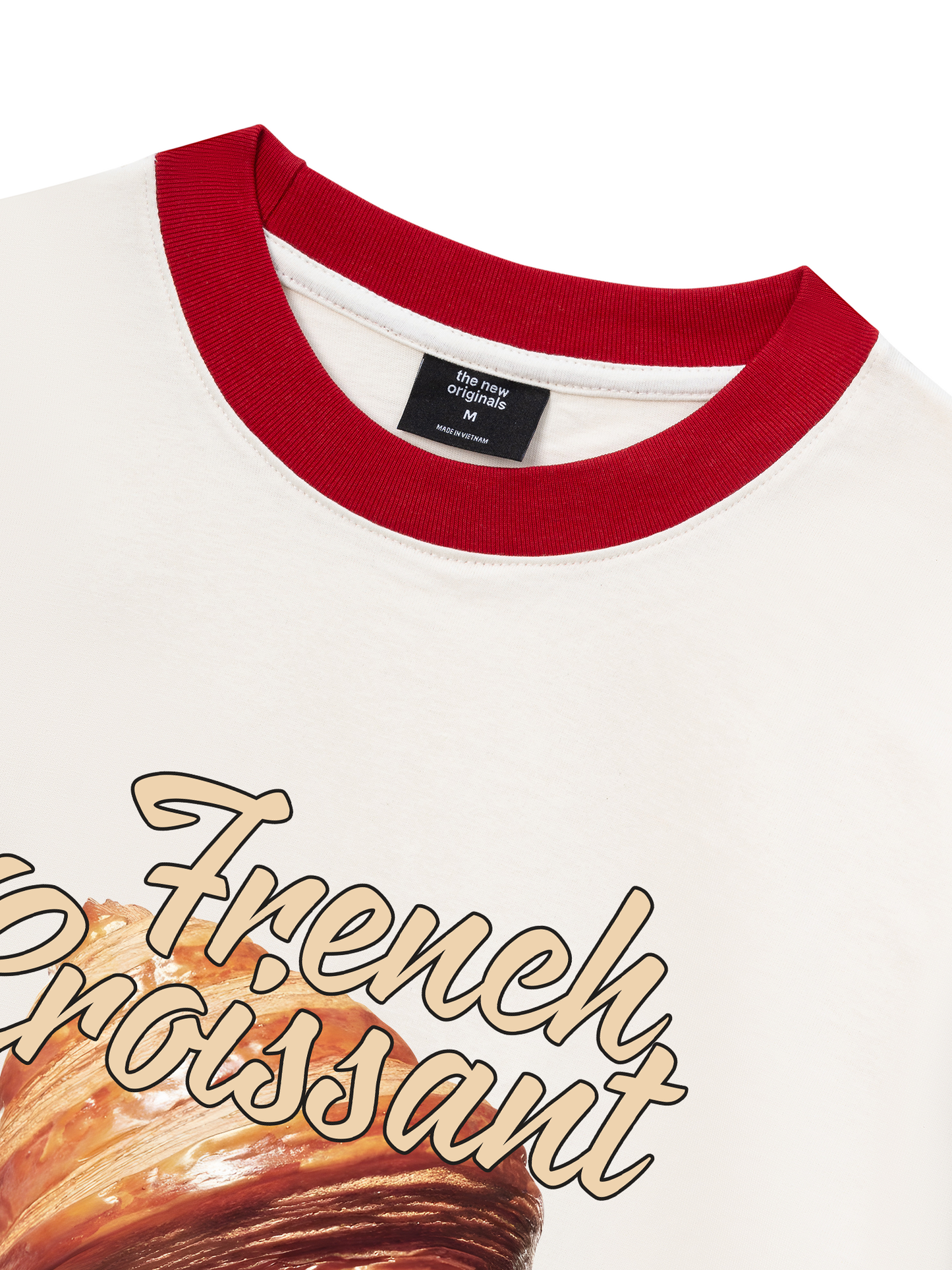 Áo Thun Ringer Relaxed Fit Foody French Croissant
