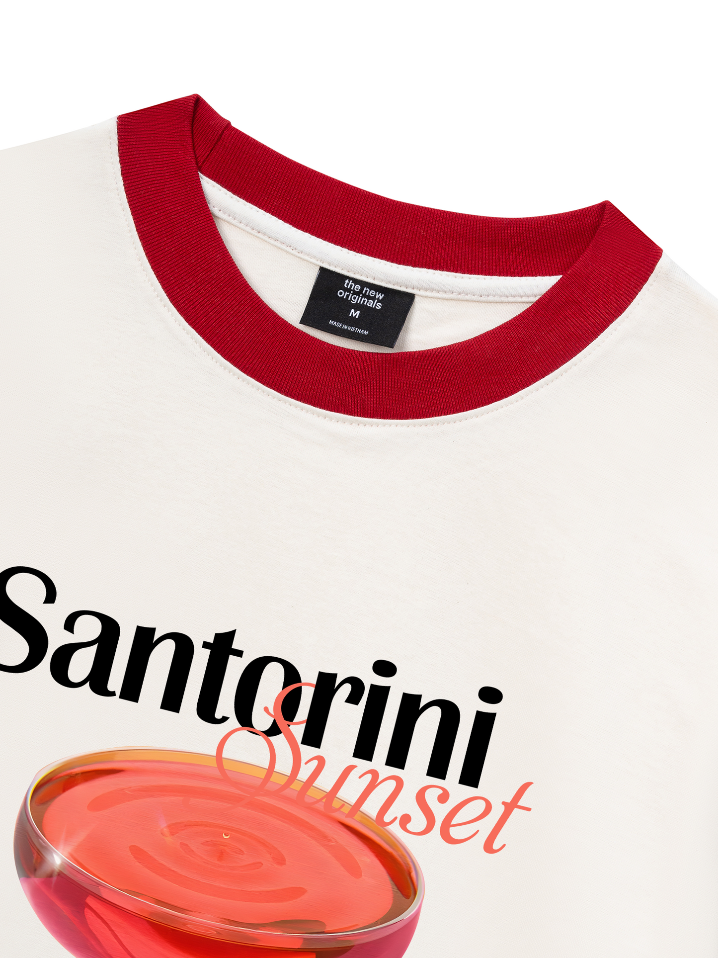 Áo Thun Ringer Relaxed Fit Fresh Santorini Sunset