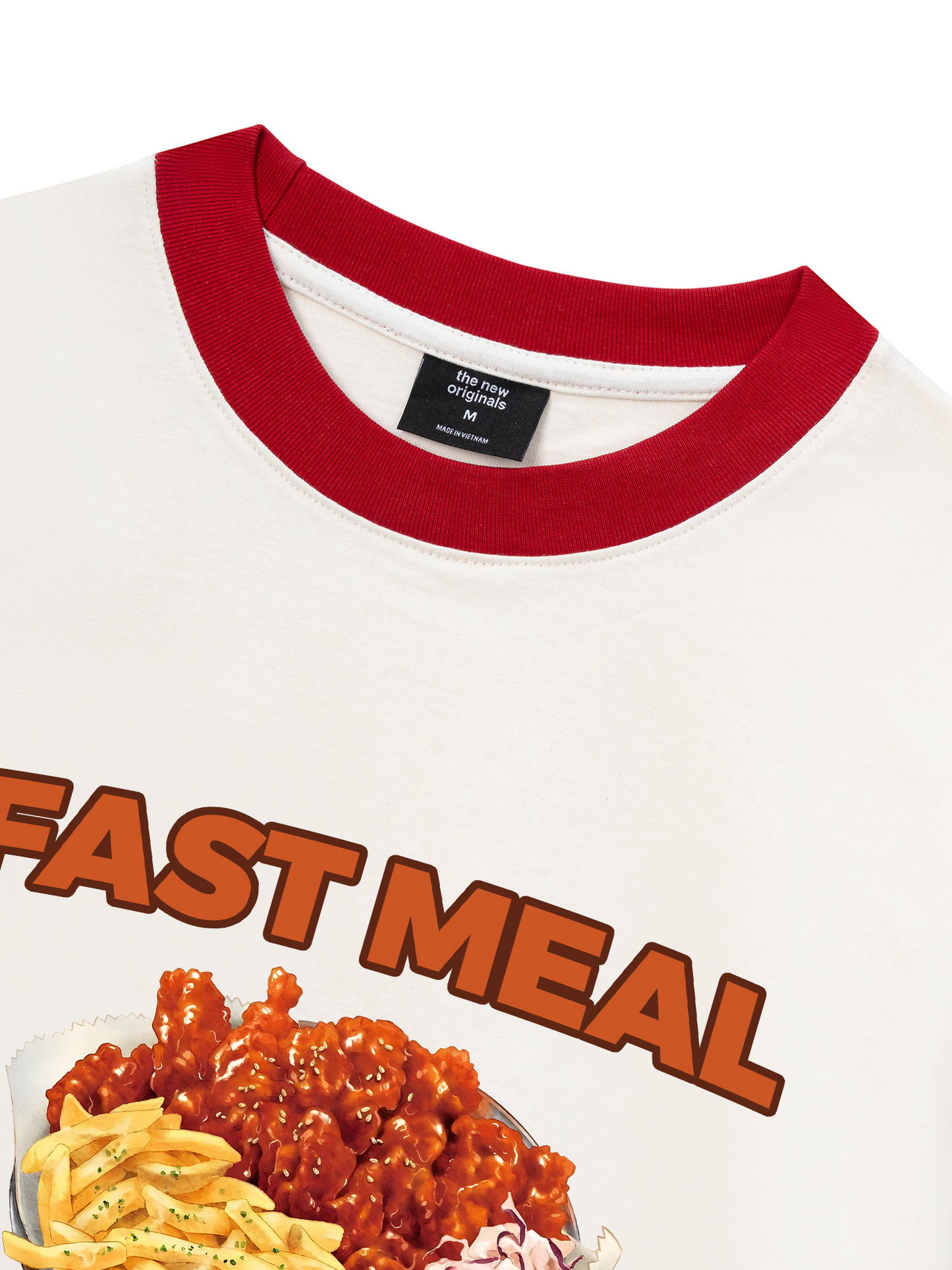 Áo Thun Ringer Relaxed Fit Foody Fast Meal