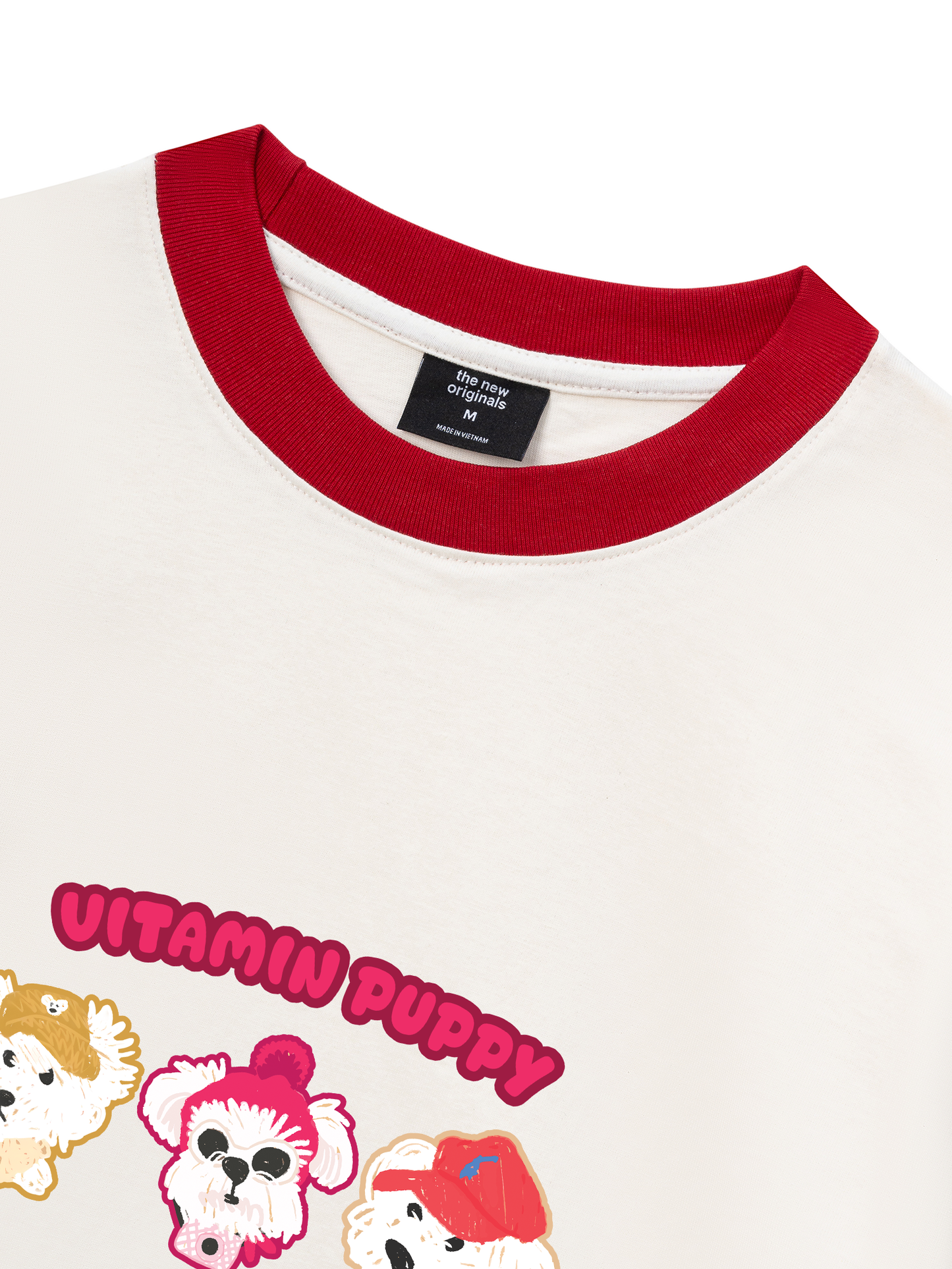 Áo Thun Ringer Relaxed Fit Animal Mood Viatmin Puppy