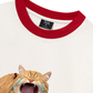 Áo Thun Ringer Relaxed Fit Animal Mood Funny Meow