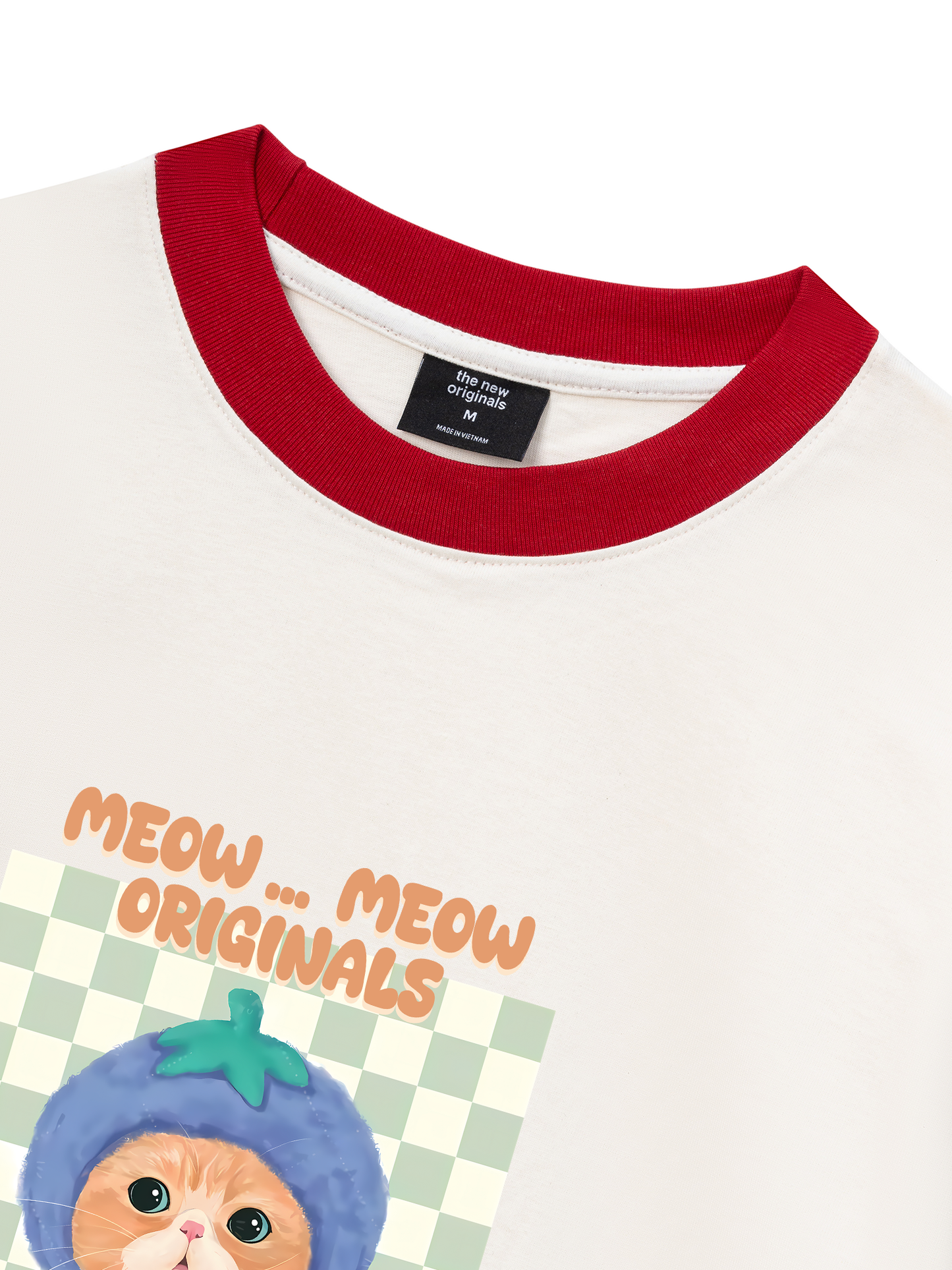 Áo Thun Ringer Relaxed Fit Animal Meow