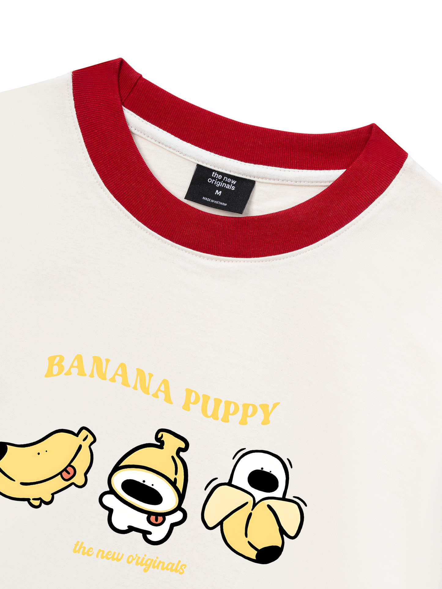 Áo Thun Ringer Relaxed Fit Banana Puppy