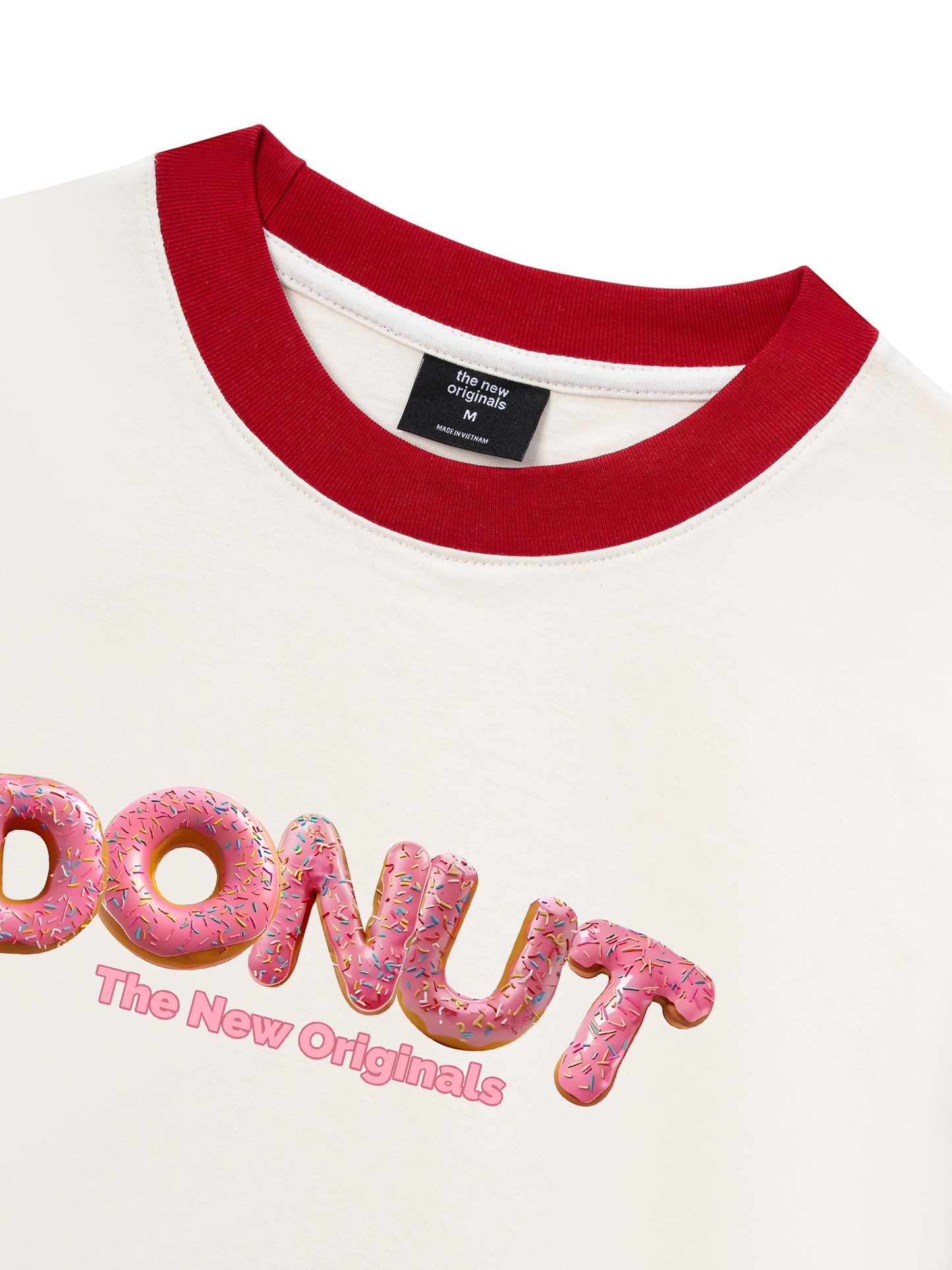 Áo Thun Ringer Relaxed Fit Foody Donut Sprinkles